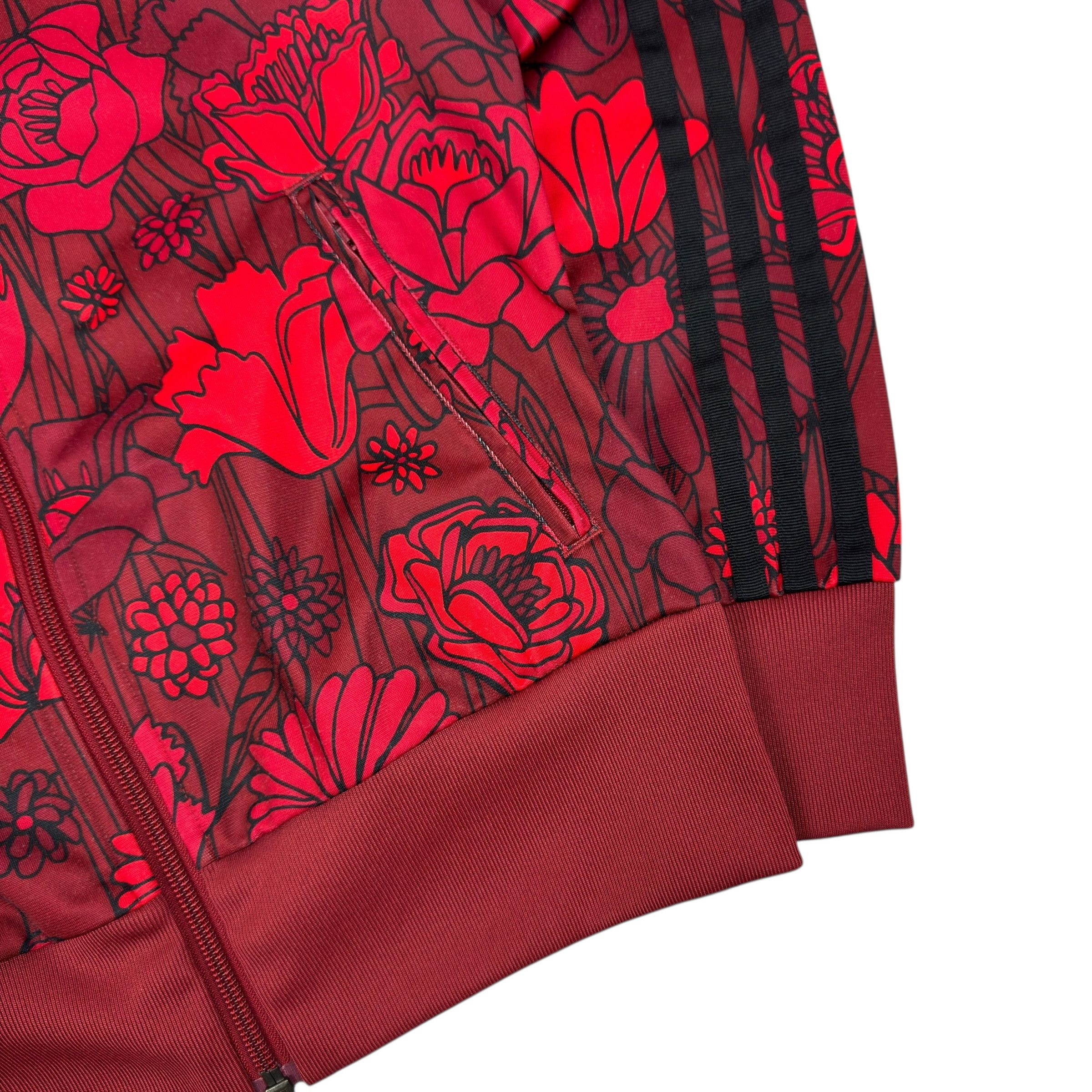 Adidas Adidas Originals Firebird Women's Red Floral Track Jacket S Size S / US 4 / IT 40 - 10 Thumbnail