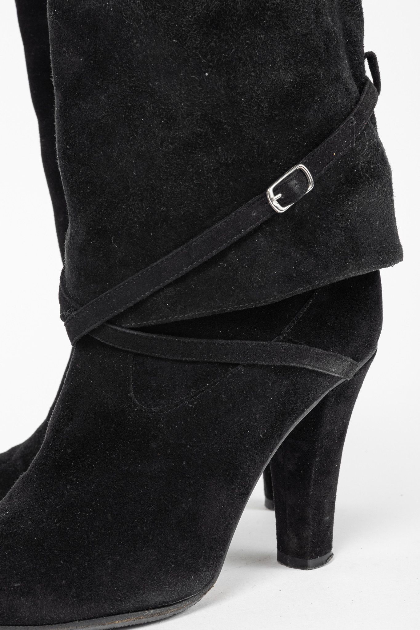 Chloe Chloe AW/07 Black Suede Foldover Short Boots Size US 7.5 / IT 37.5 - 8 Thumbnail