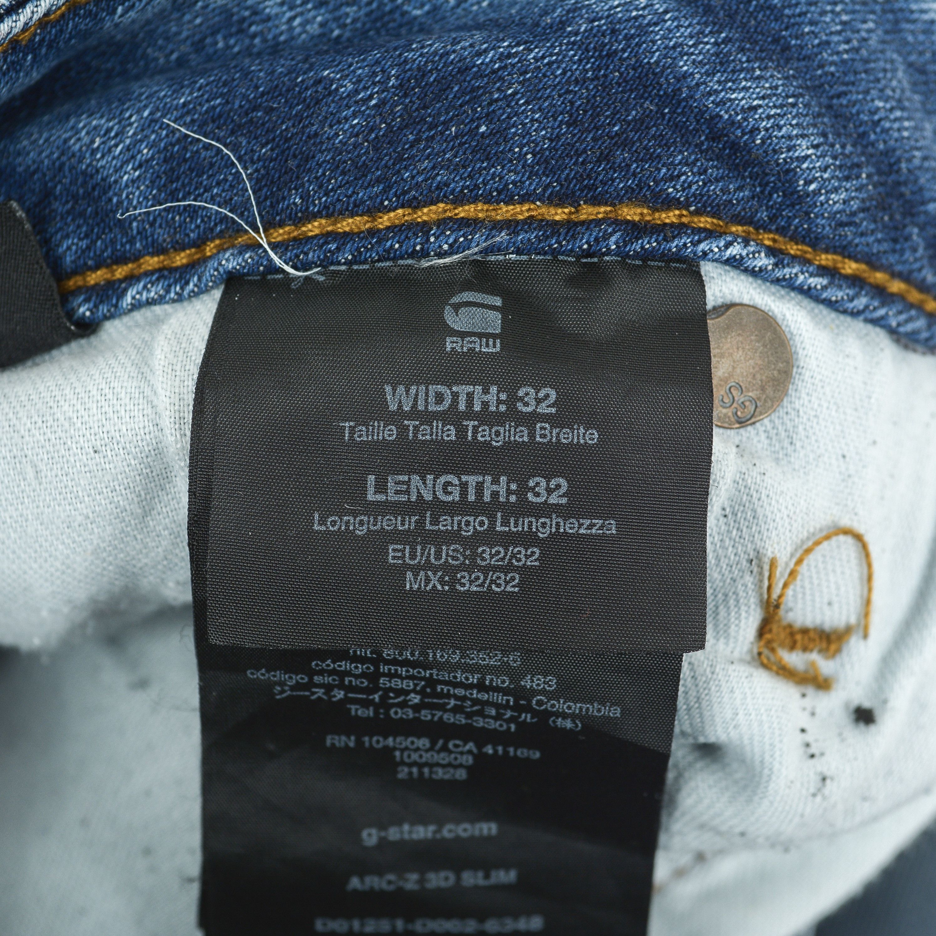 G-Star ARC 3D Slim Fit W34 L32 Tapered Jeans Denim Pants Trousers Size US 34 / EU 50 - 8 Thumbnail