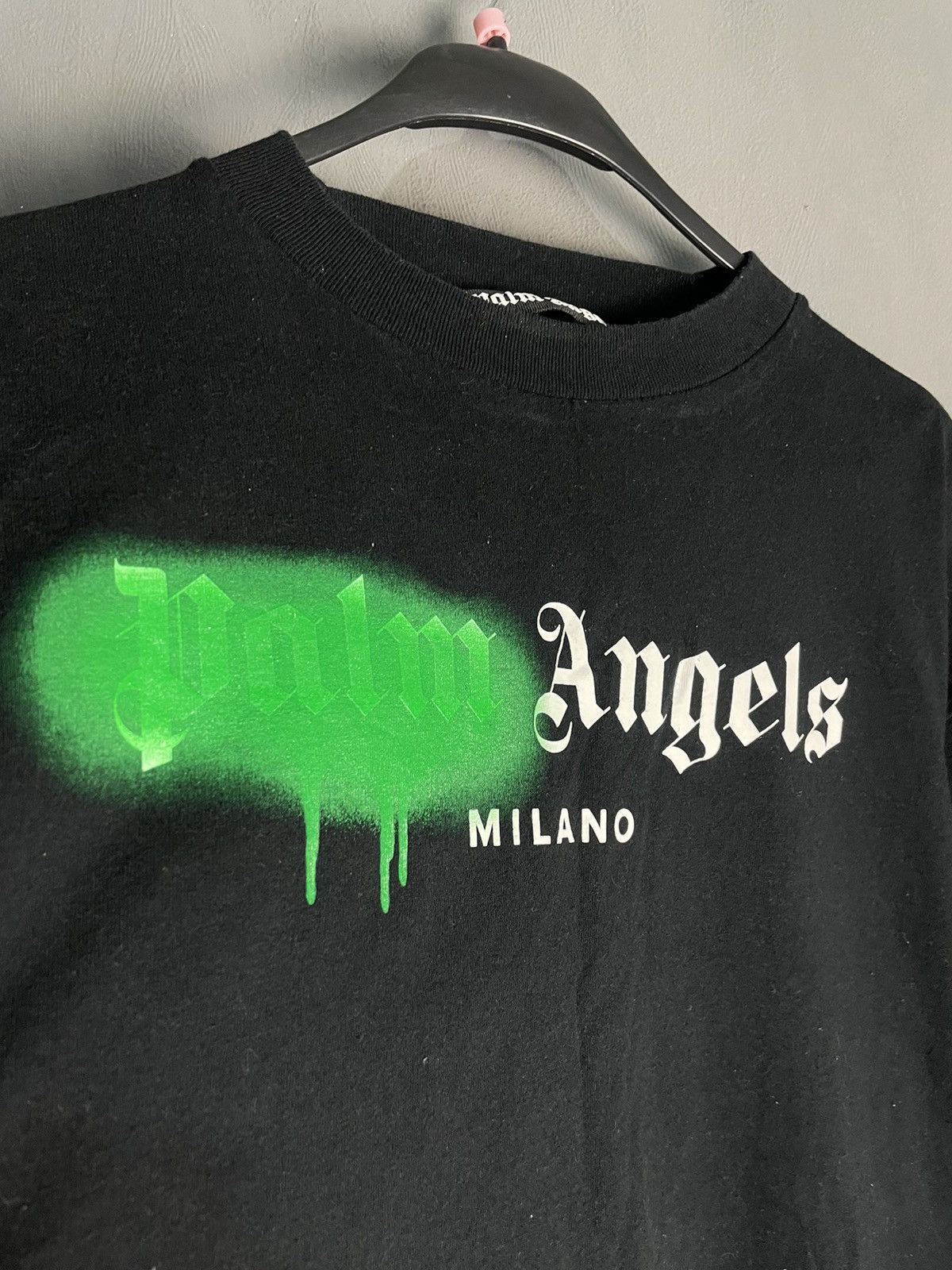 Palm Angels Palm Angels Milano Sprayed Logo T- Shirt Size US M / EU 48-50 / 2 - 3 Thumbnail