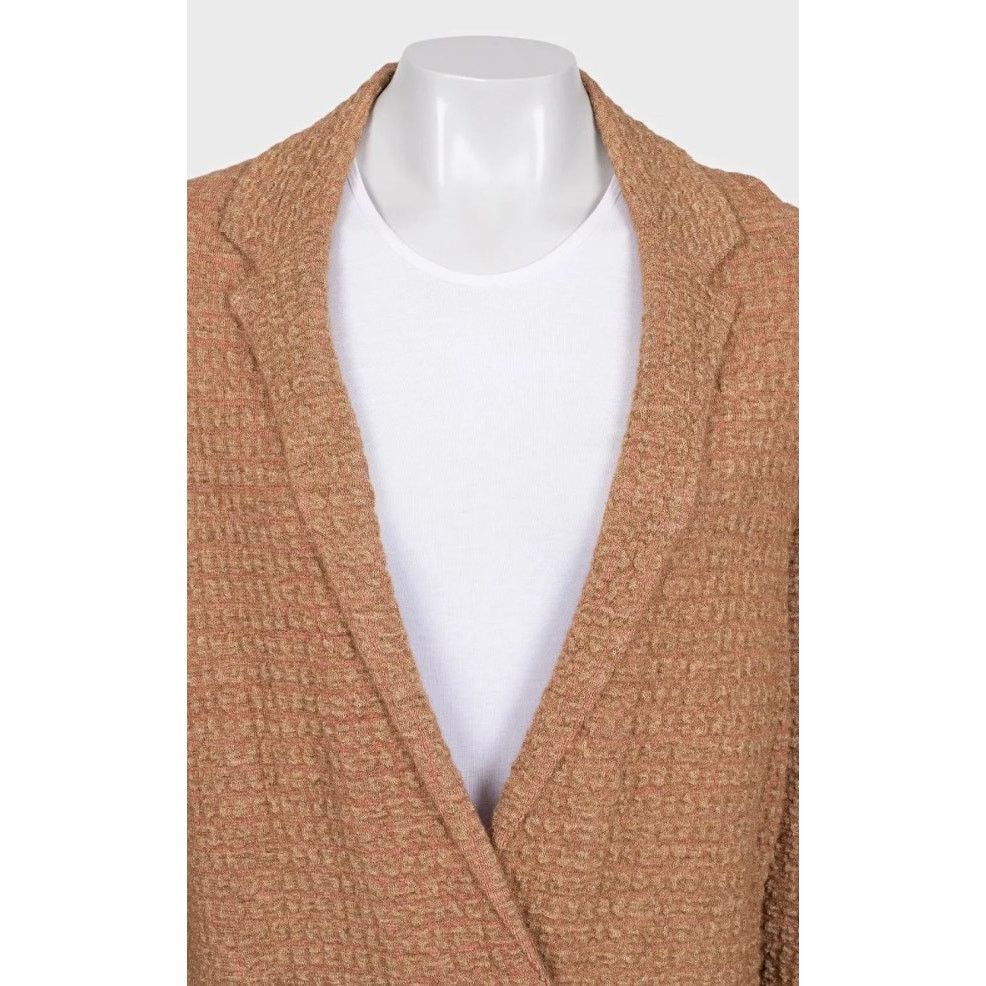 Sonia Rykiel Sonia Rykiel Brown Mixed Knit Button-Up Cardigan, Size S Size S / US 4 / IT 40 - 4 Thumbnail