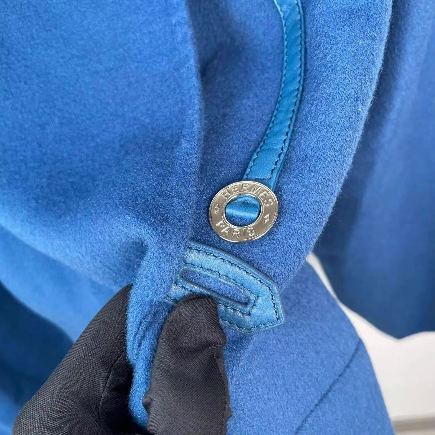Hermes Hermes Chain Short Cashmere Coat Gem Blue Lining 36 Size XS / US 0-2 / IT 36-38 - 3 Thumbnail