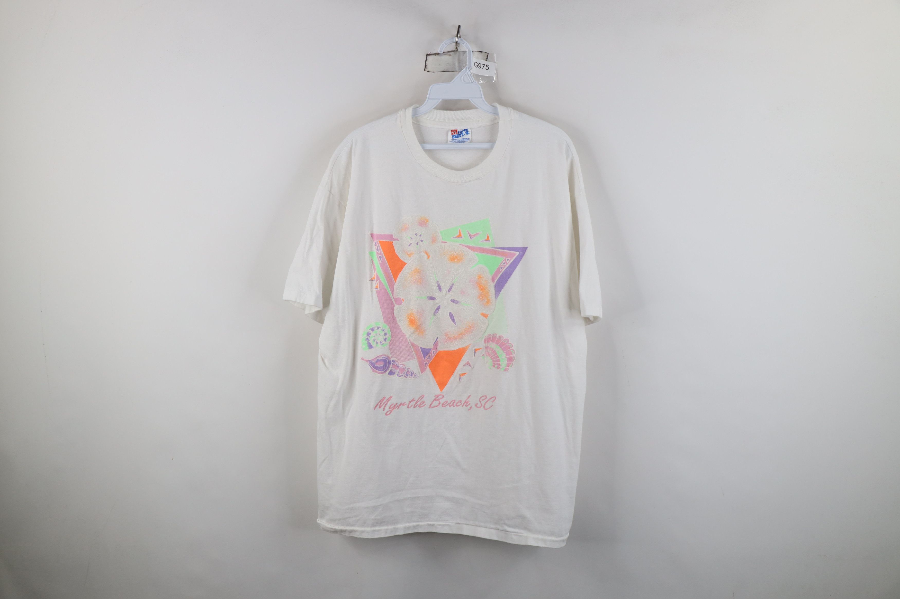 Vintage Vintage 90s Streetwear Beach Sand Dollar Shells T-Shirt Size XL / US 12-14 / IT 48-50 - 1 Thumbnail
