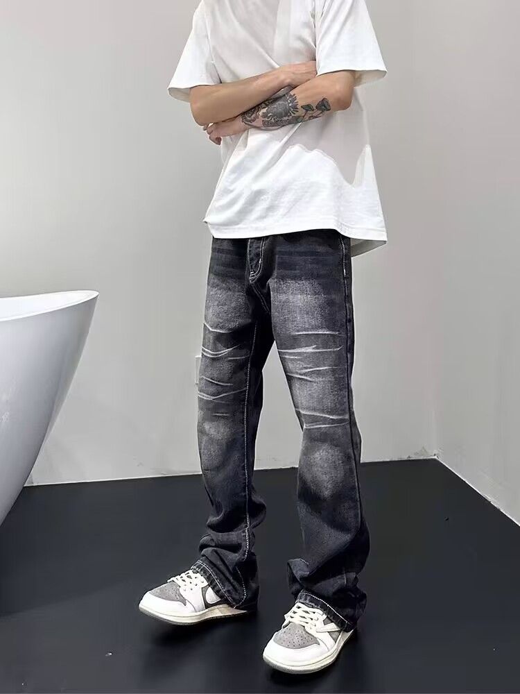 Japanese Brand × Jean Vintage washed black rippled rare jeans Size US 32 / EU 48 - 5 Thumbnail