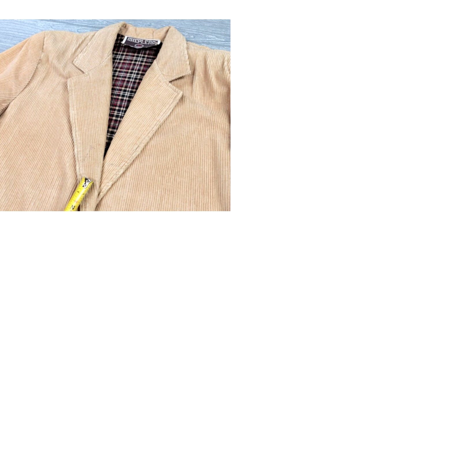 Vintage VINTAGE Sheplers Beige Corduroy Western Jacket - Sz S - Plaid Lined - Women's Casual Southwestern Western Coat with Fringe and Pockets Size S / US 4 / IT 40 - 10 Thumbnail