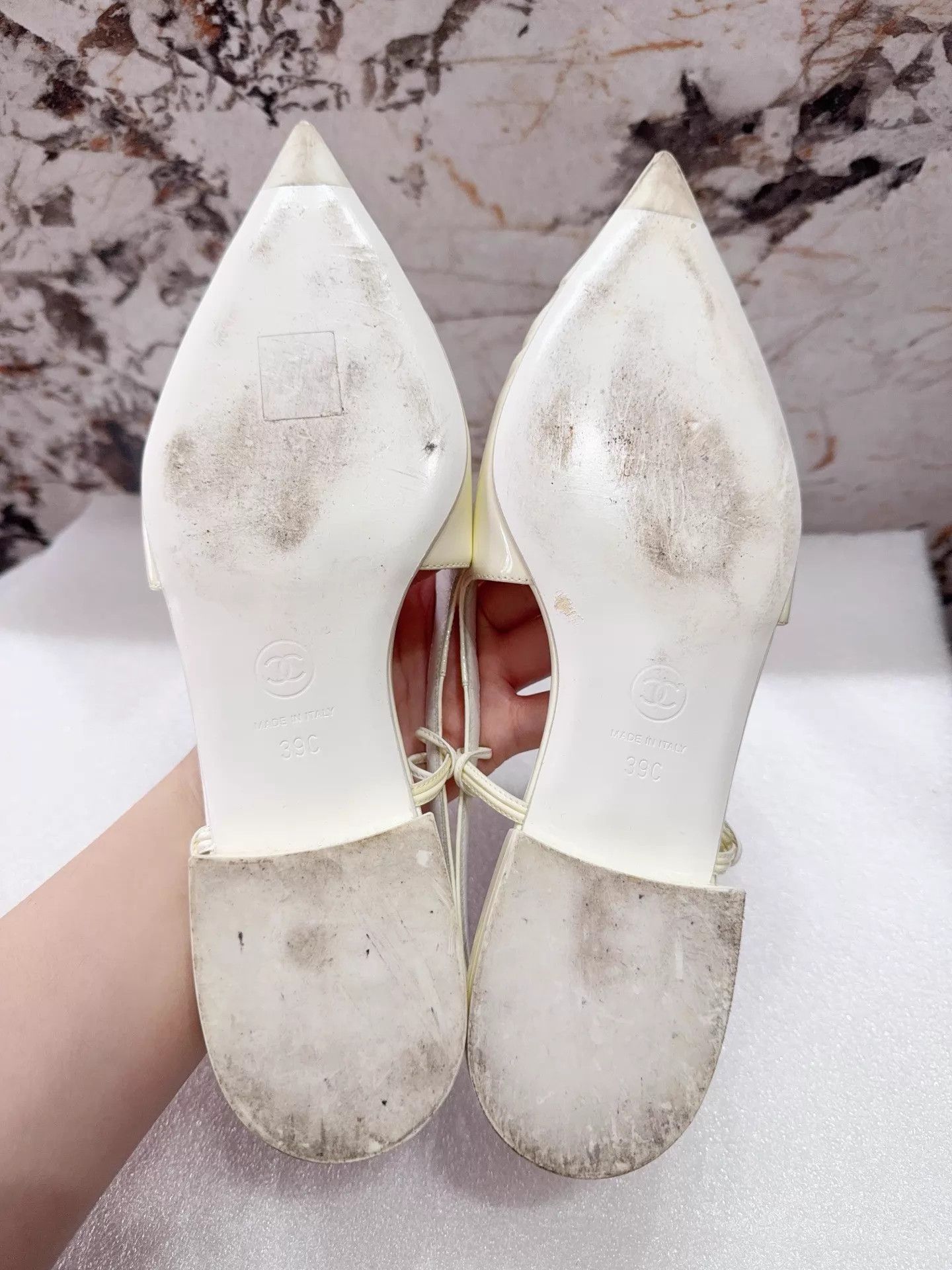 Chanel Chanel Snow White Pumps 39 Like New Size US 8.5 / IT 38.5 - 4 Thumbnail