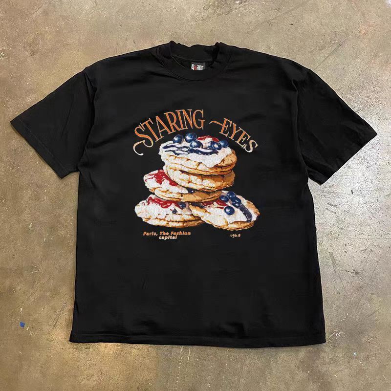 Vintage Black Vintage T-Shirt with Blueberry Cake Print Size US M / EU 48-50 / 2 - 1 Thumbnail