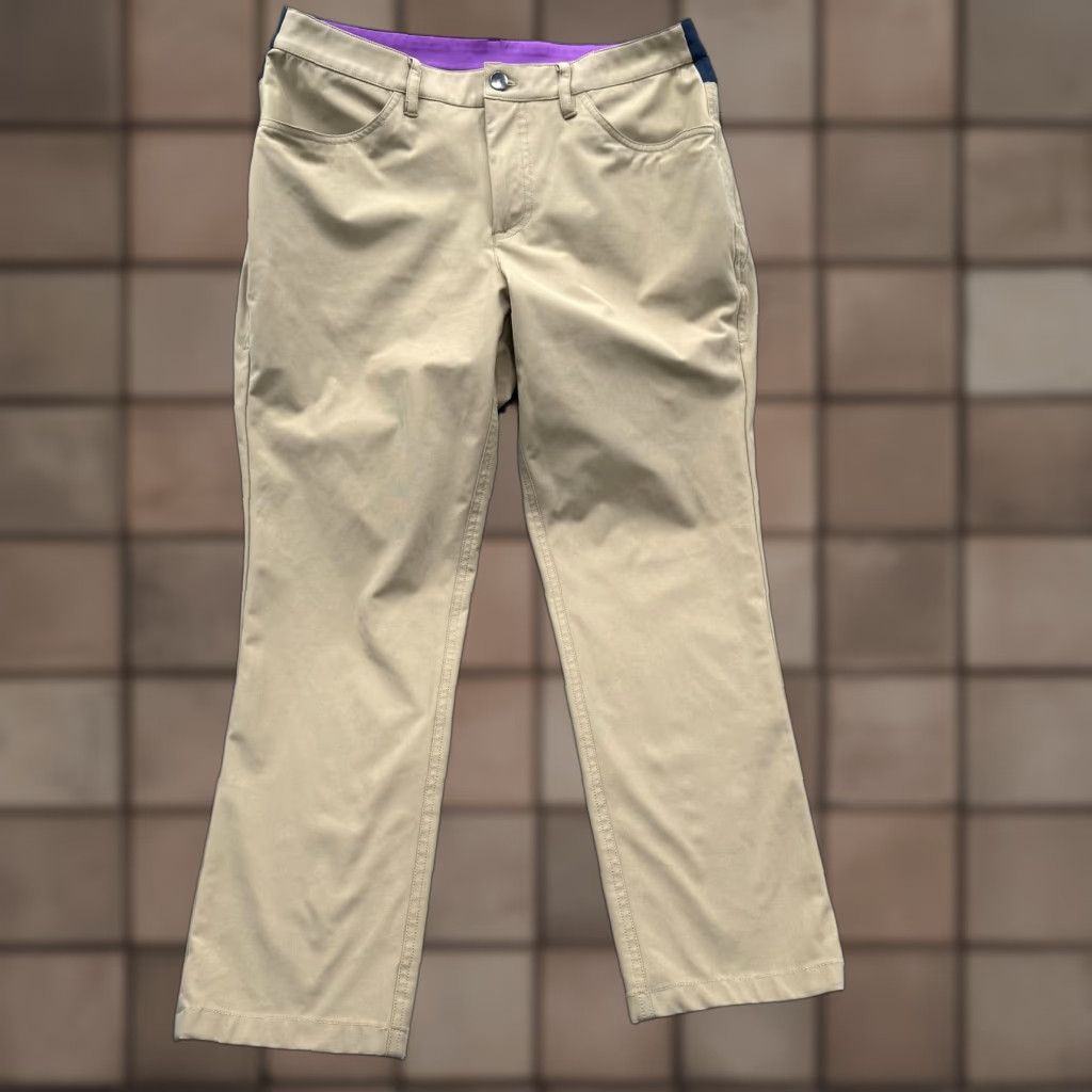 Vintage Birddogs Pants Mens 32x30 Khaki Slim Fit Stretch Casual Chino Golf Performance Size US 32 / EU 48 - 1 Thumbnail