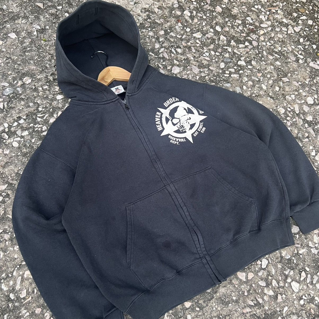Japanese Brand “SKULL” HEAVEN UNDERGROUND ZIP UP HOODIE Size US M / EU 48-50 / 2 - 3 Thumbnail