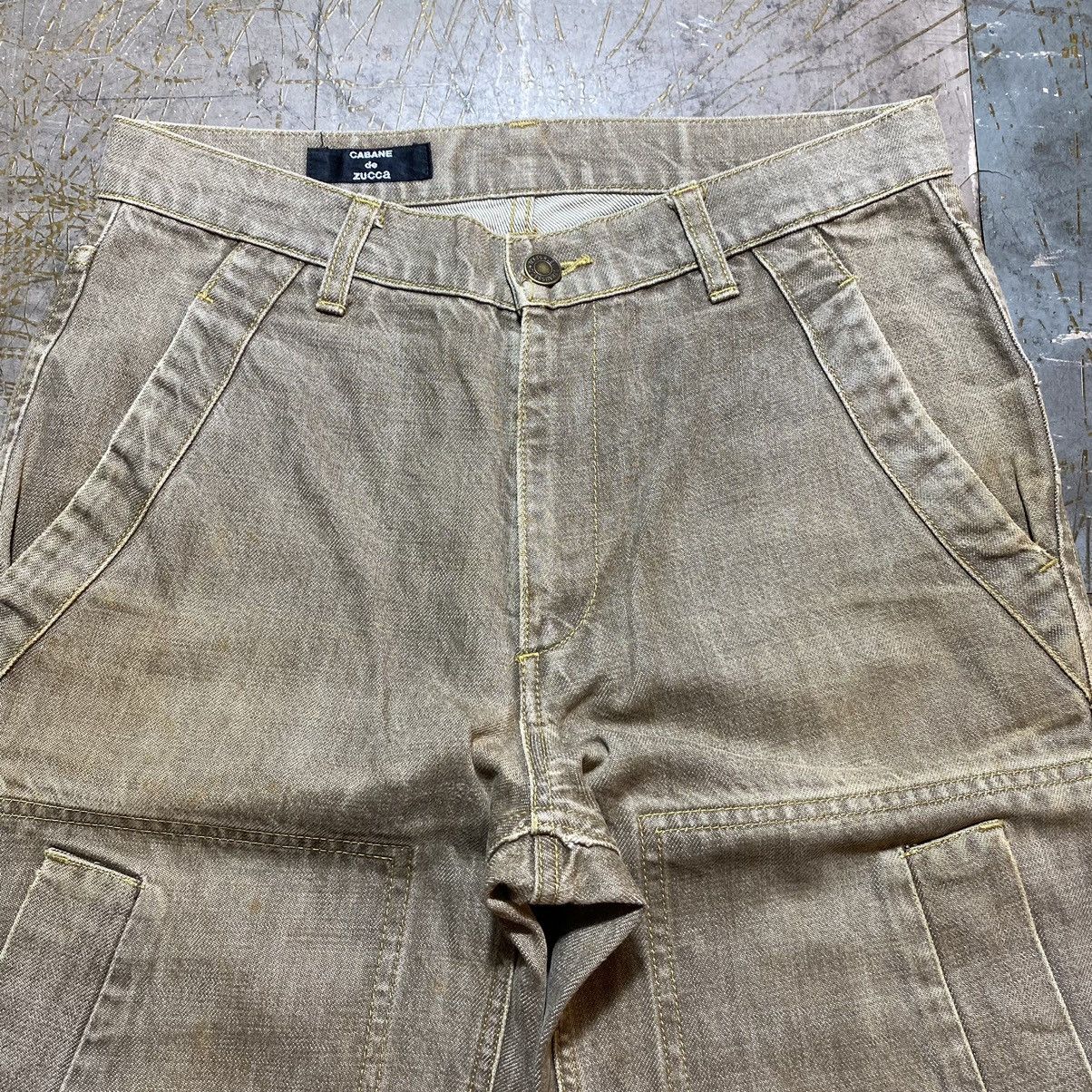 Designer Cabane De Zucca Double Knee Jeans Size US 30 / EU 46 - 2 Thumbnail