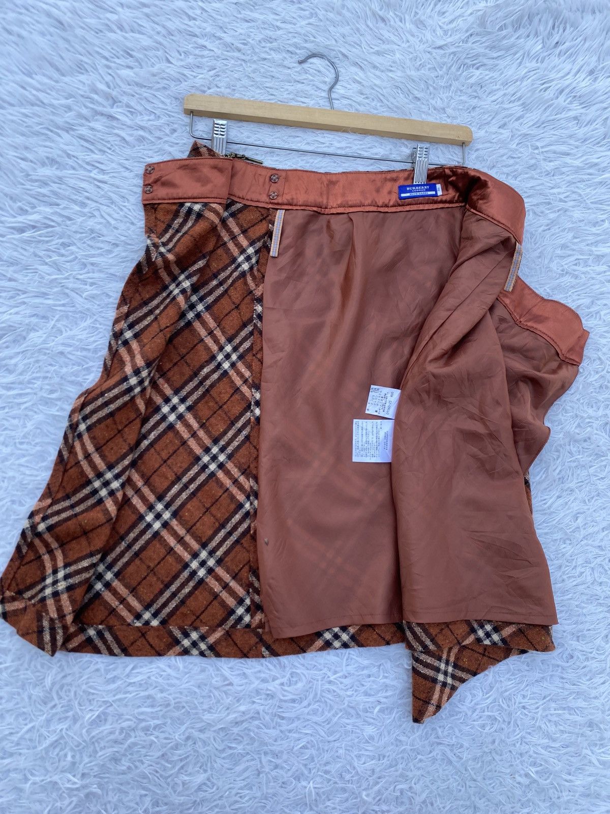 Burberry Rare Vintage 90s Burberry Checkered Wool Skirt Size 26" / US 2 / IT 38 - 5 Thumbnail