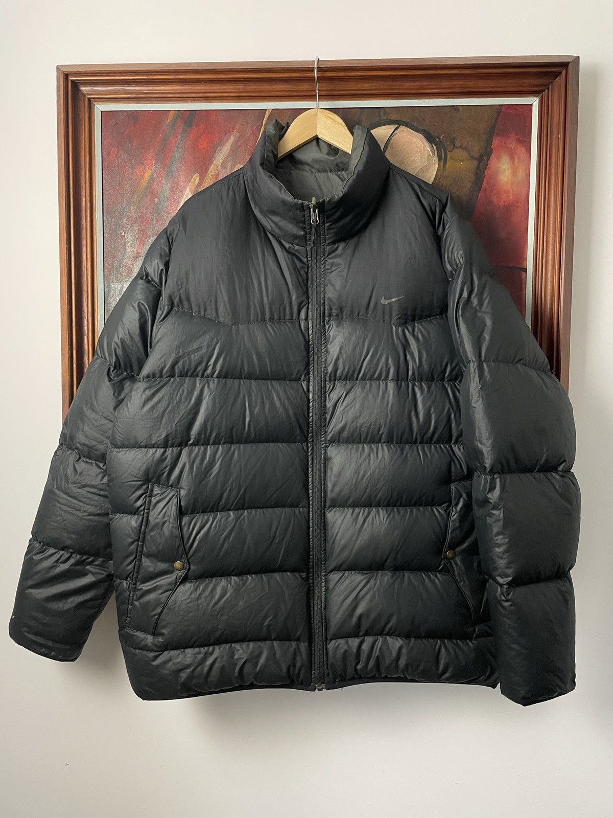 Nike Vintage Nike Down Jacket puffer logo reversible mini swoosh Size US L / EU 52-54 / 3 - 1 Thumbnail