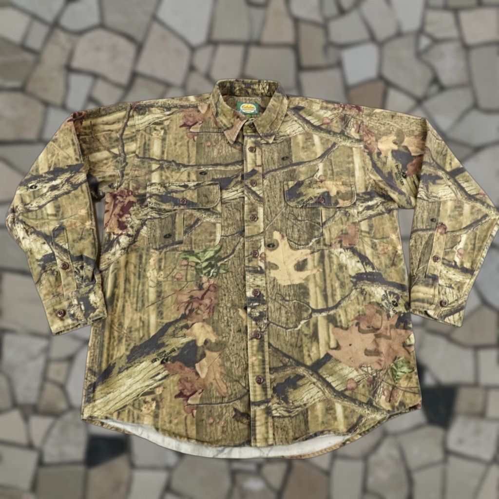 Vintage VINTAGE Cabela's Brown Camo Button-Up Shirt Mens Large Long Sleeve Twill Hunting Casual Size US L / EU 52-54 / 3 - 1 Thumbnail