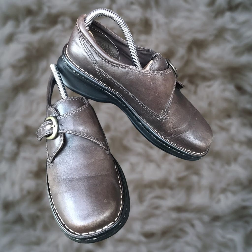 Vintage Bass Kerri Loafers Womens Size 7.5M Brown Leather Monk Strap Casual SlipOn Shoes Womens Flat Leather Upper Brown Bass Kerri Loafers Size US 8 / IT 38 - 1 Thumbnail