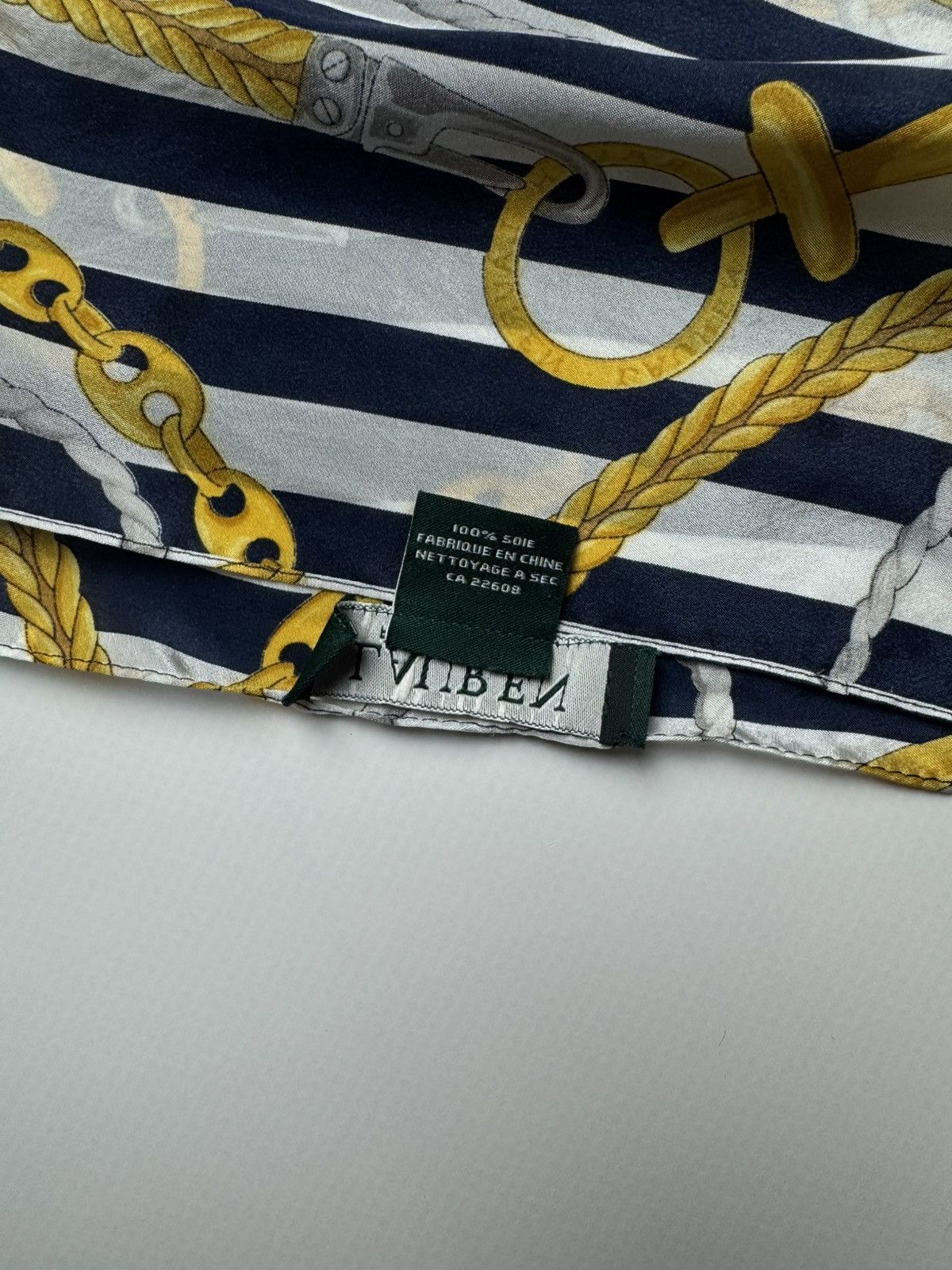 Polo Ralph Lauren Lauren Ralph Lauren 100% Silk Scarf Nautical Anchor Size ONE SIZE - 4 Thumbnail