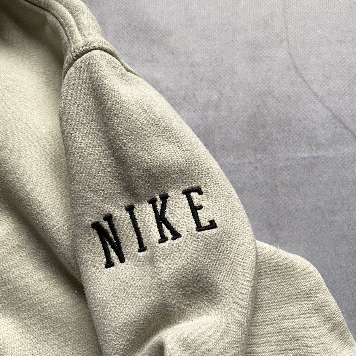 Nike × Vintage 90s Nike Big Logo Swoosh Baggy Hoodie Y2K Half Zip Size S / US 4 / IT 40 - 3 Thumbnail