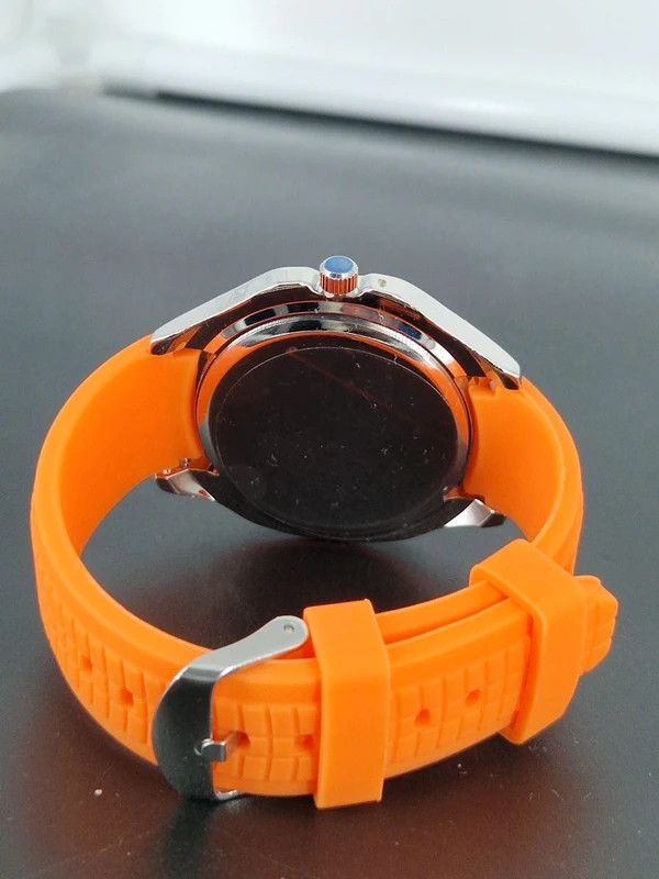 Other Steel 42mm Sport Aquanaut Watch Orange Silicone Strap Size 42 - 5 Thumbnail