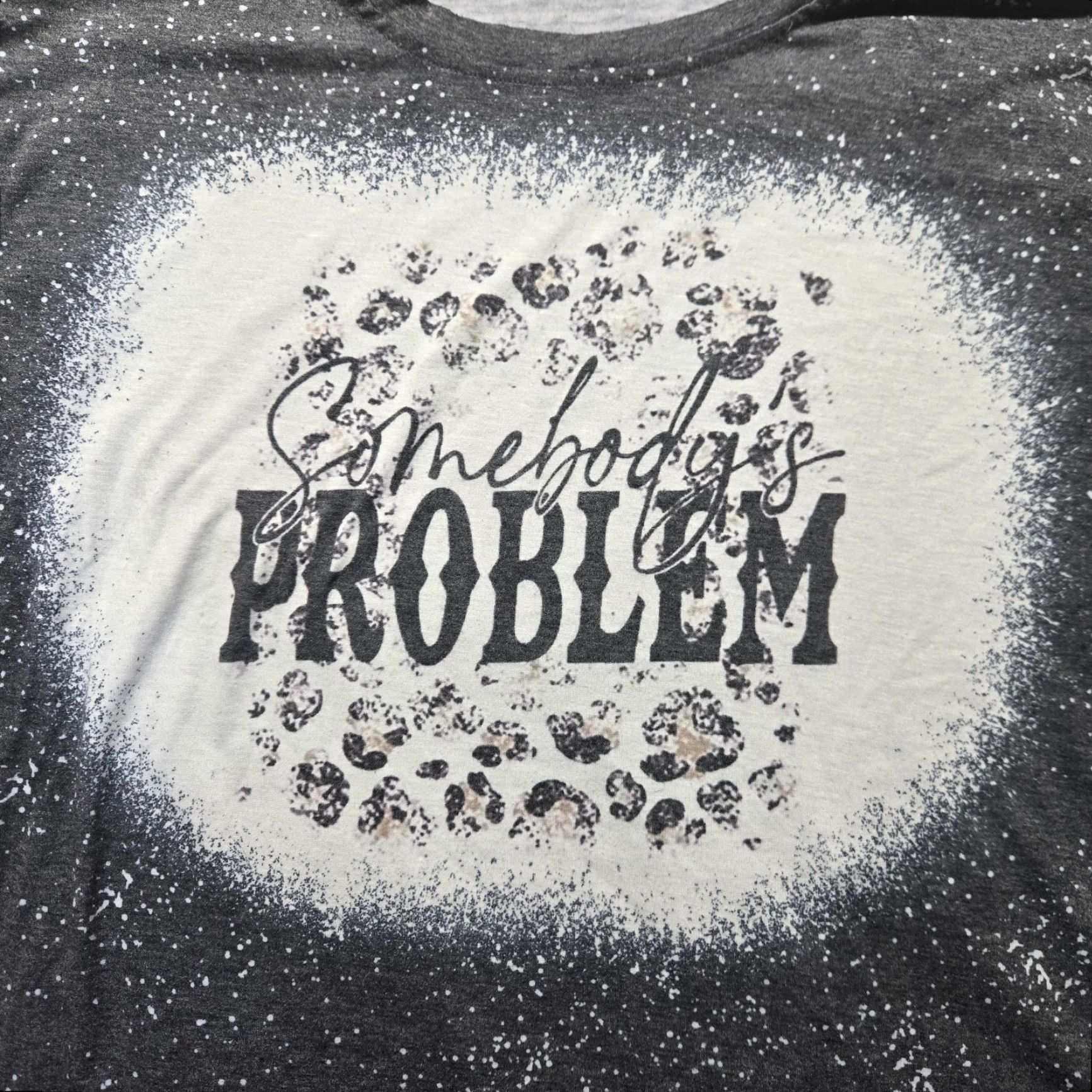 Vintage Somebody's Problem Wife Funny Saying Humoristic Quote T-Shirt Women's M Medium Black Shirt Womens M Funny Quote Size M / US 6-8 / IT 42-44 - 2 Thumbnail