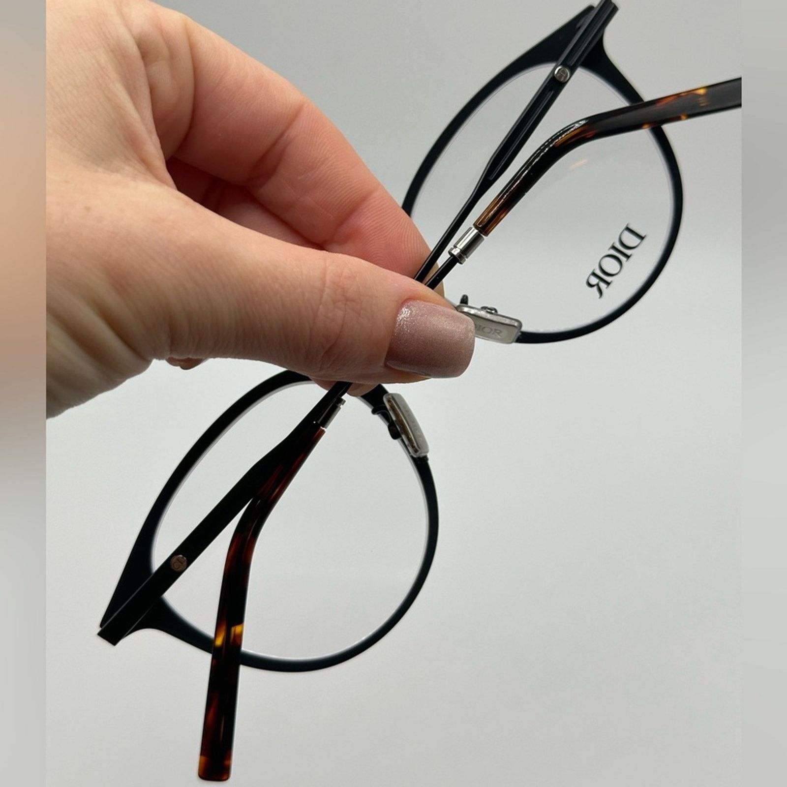 Dior NEW Dior Eyeglasses Phantos DiorEssentialO RU 1100 Black Men Size ONE SIZE - 9 Thumbnail