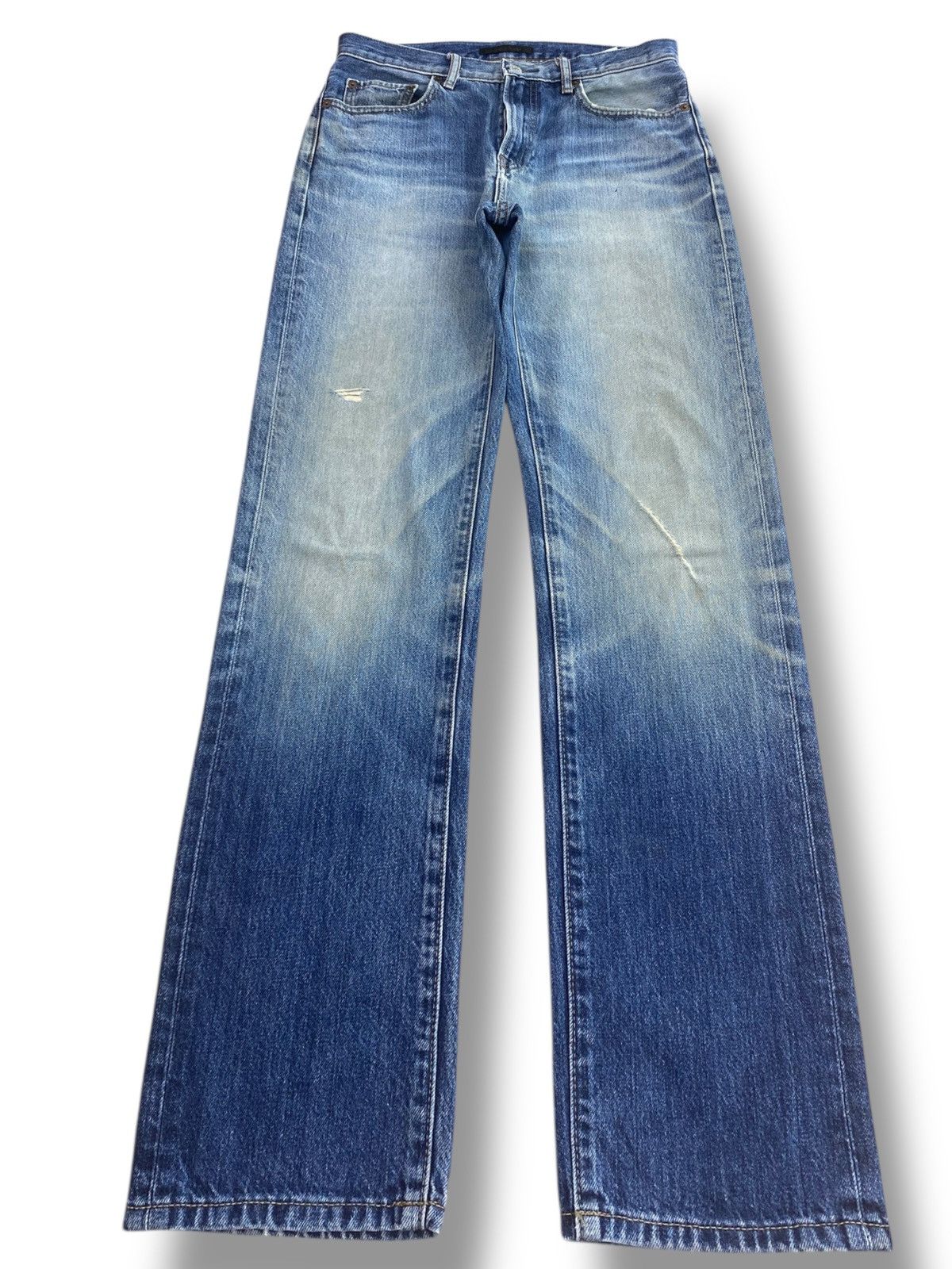 Uniqlo Whiskers Faded Wash Style Straight Cut Jeans