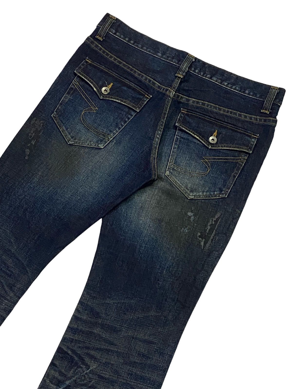 semanticdesign Semantic Design Flared Snakeskin Denim Pants Size US 34 / EU 50 - 17 Thumbnail