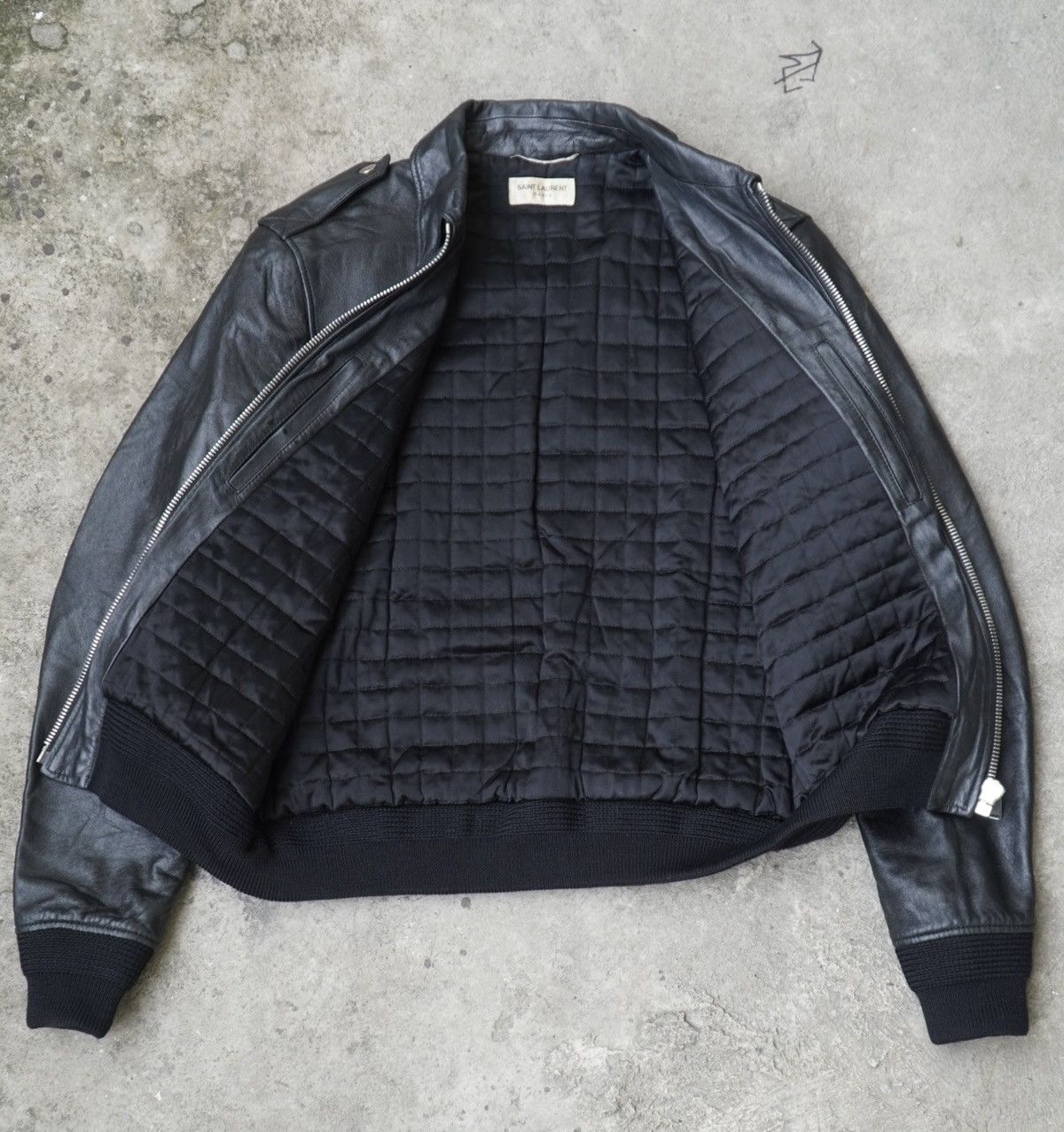 Saint Laurent Paris Saint Laurent - Hedi Slimane F/W15 - Aviator Leather Jacket Size US S / EU 44-46 / 1 - 4 Thumbnail