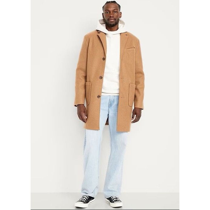 Old Navy Old Navy Men's Brushed Topcoat Color Camel Size Medium NEW Size US M / EU 48-50 / 2 - 1 Thumbnail