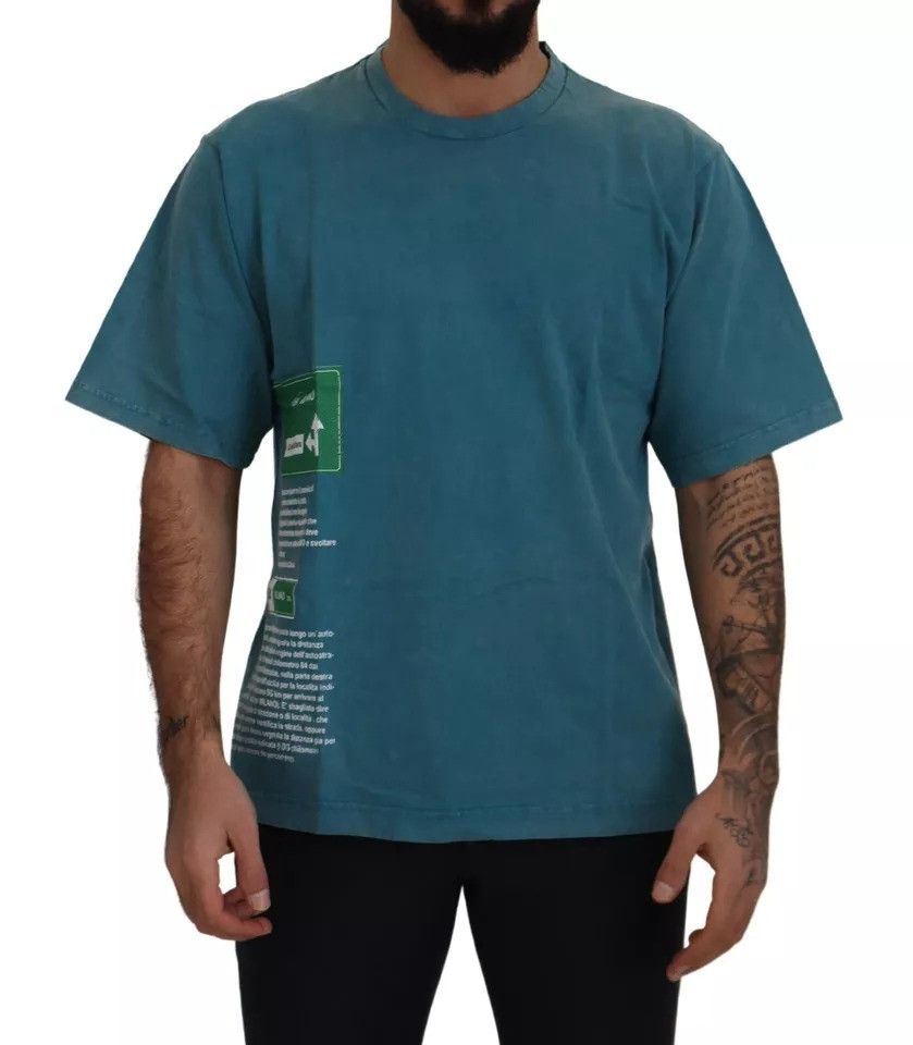 Dolce & Gabbana Elegant Crew Neck Cotton Tee in Men's Blue Size US XS / EU 42 / 0 - 1 Thumbnail