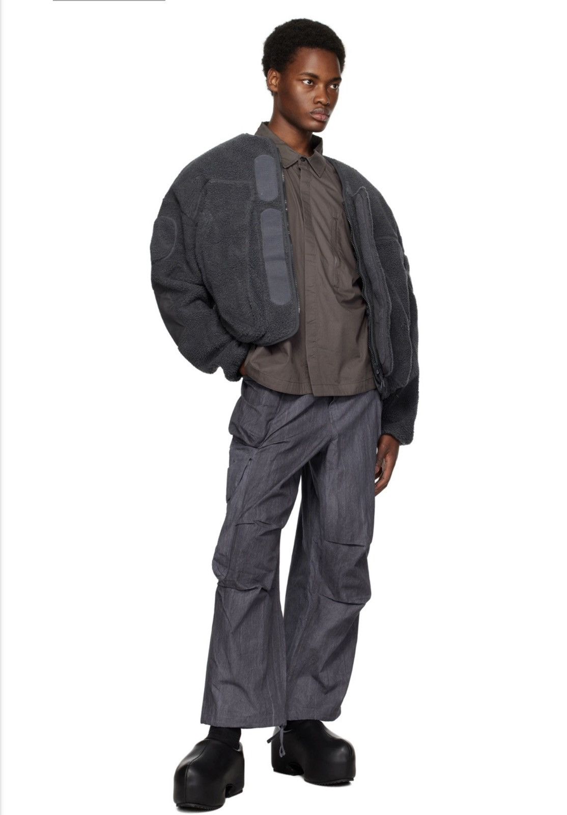 Entire Studios Entire Studios Gray Fluffy Jacket Rare Size US XL / EU 56 / 4 - 4 Thumbnail