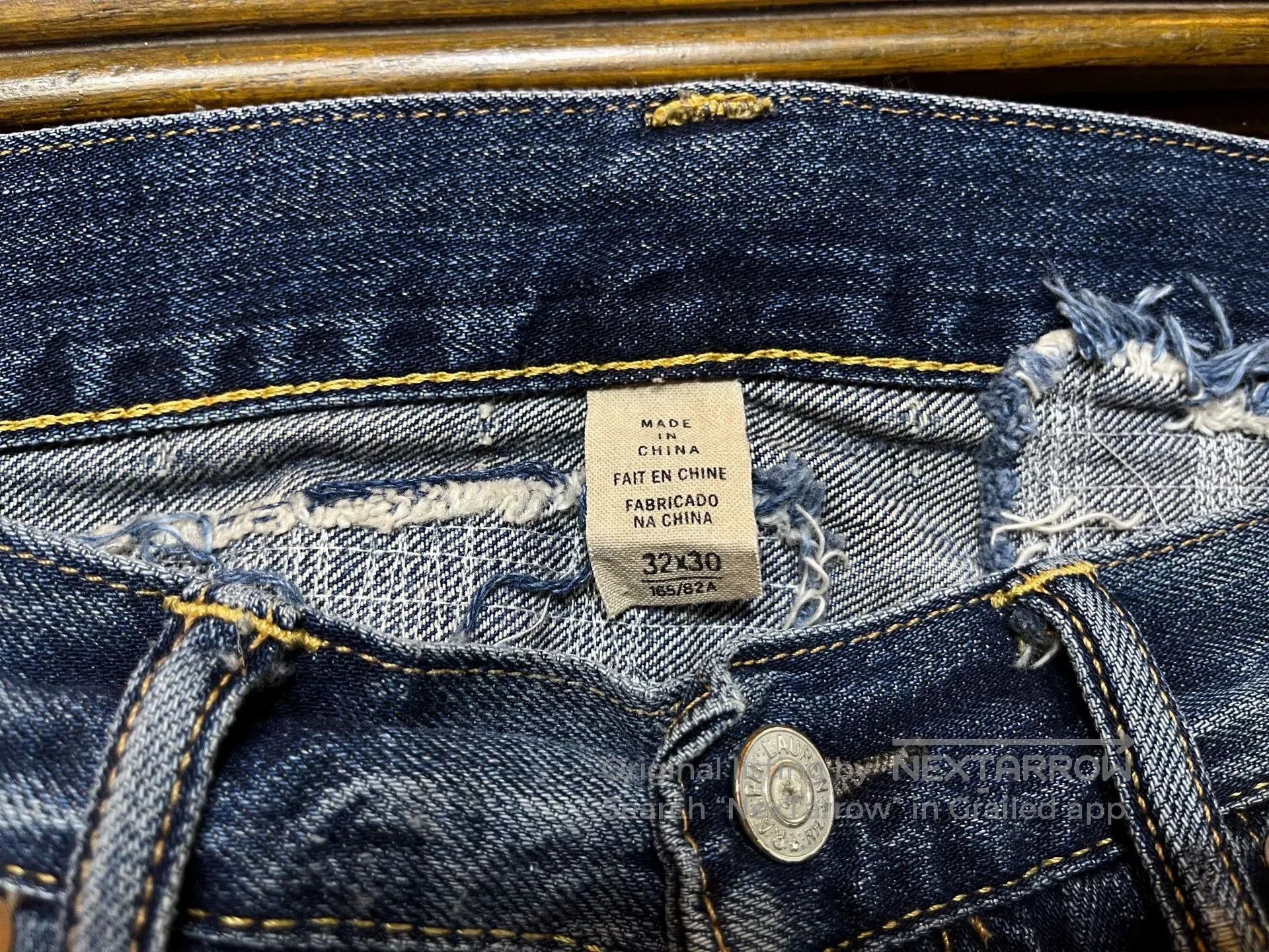 RRL Ralph Lauren distressed low-rise denim jeans by RRL. Size US 32 / EU 48 - 3 Thumbnail