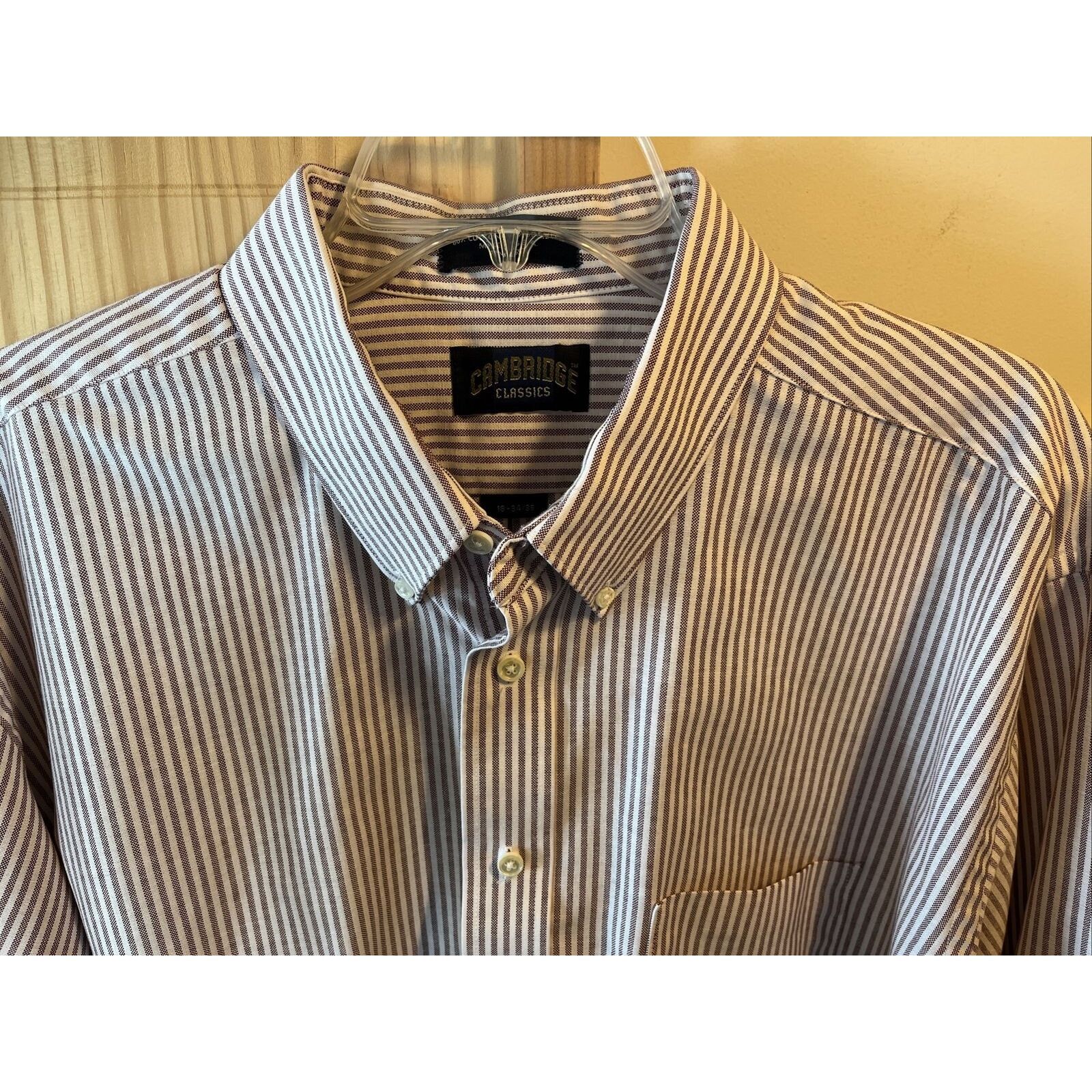 Other cambridge classic men 18 34/35 red stripe cotton blend shirt Size US XXL / EU 58 / 5 - 12 Thumbnail