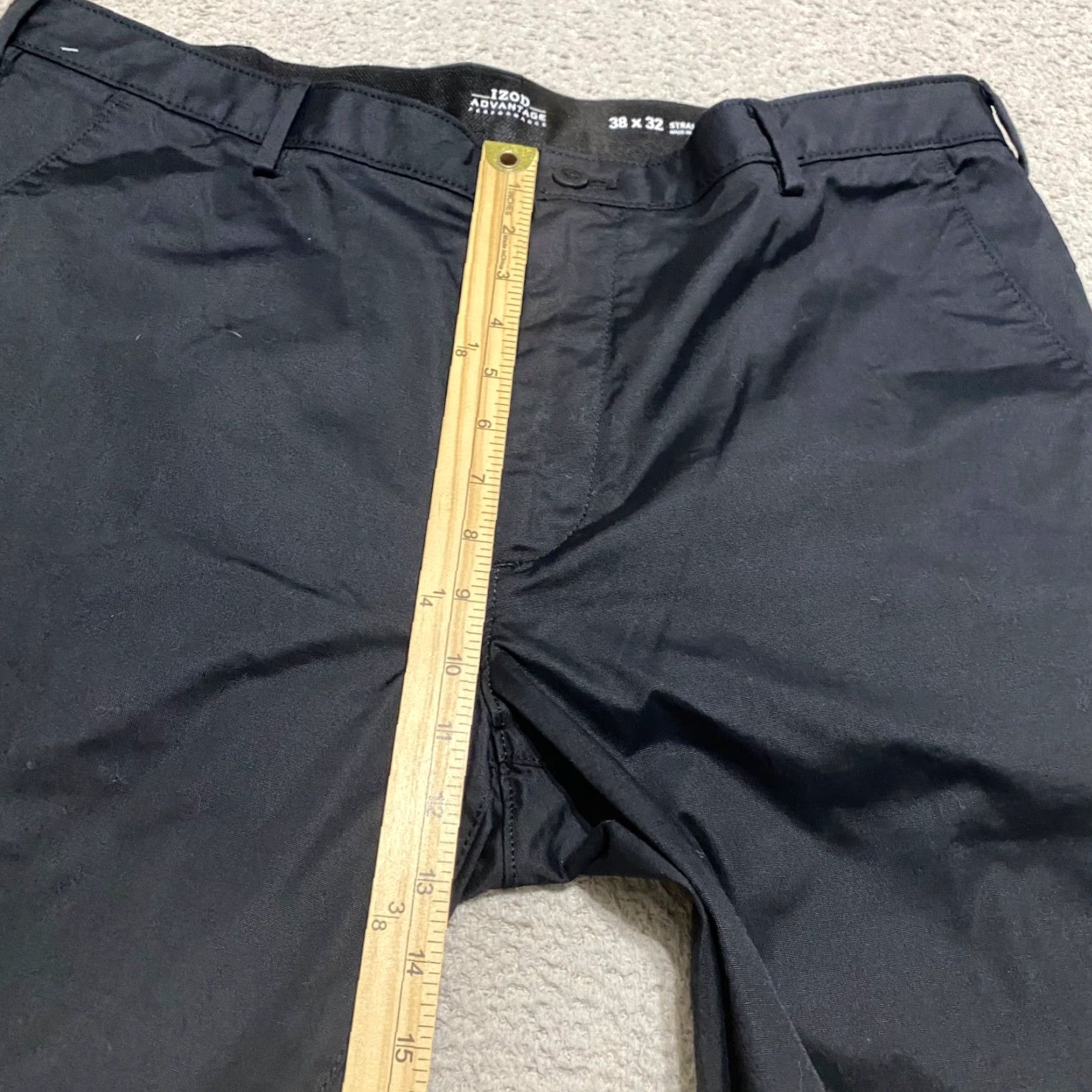 Izod NWT IZOD Mens 38x32 Pants Black Straight Leg Chino Stretch Non-Iron Wicking New Size US 38 / EU 54 - 7 Thumbnail