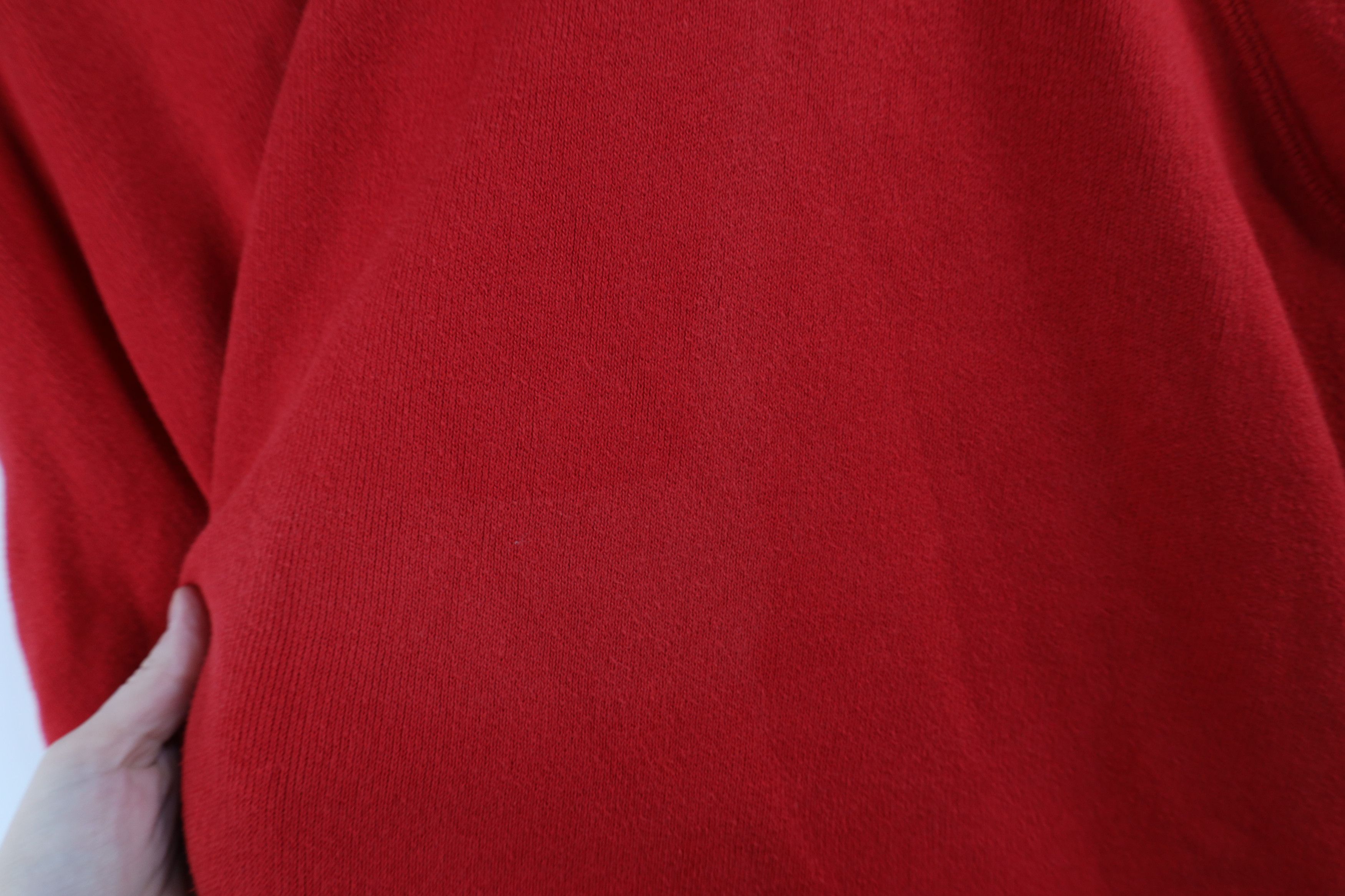 Vintage Vintage 90s Streetwear Blank Cotton Knit Sweater Red USA Size US XL / EU 56 / 4 - 6 Thumbnail