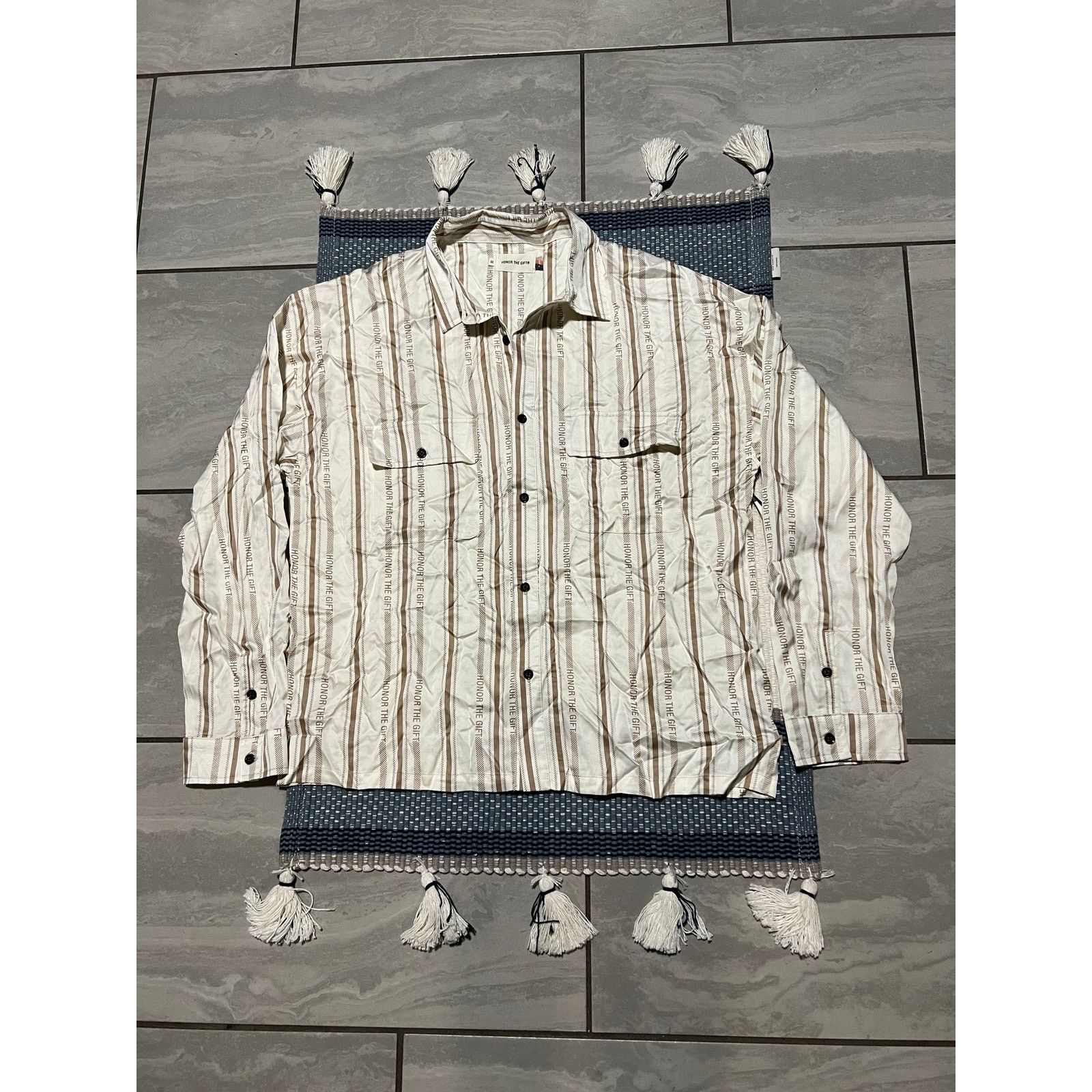 Honor the Gift Honor The Gift Honor Stripe Button Up Size Small Size US S / EU 44-46 / 1 - 1 Thumbnail