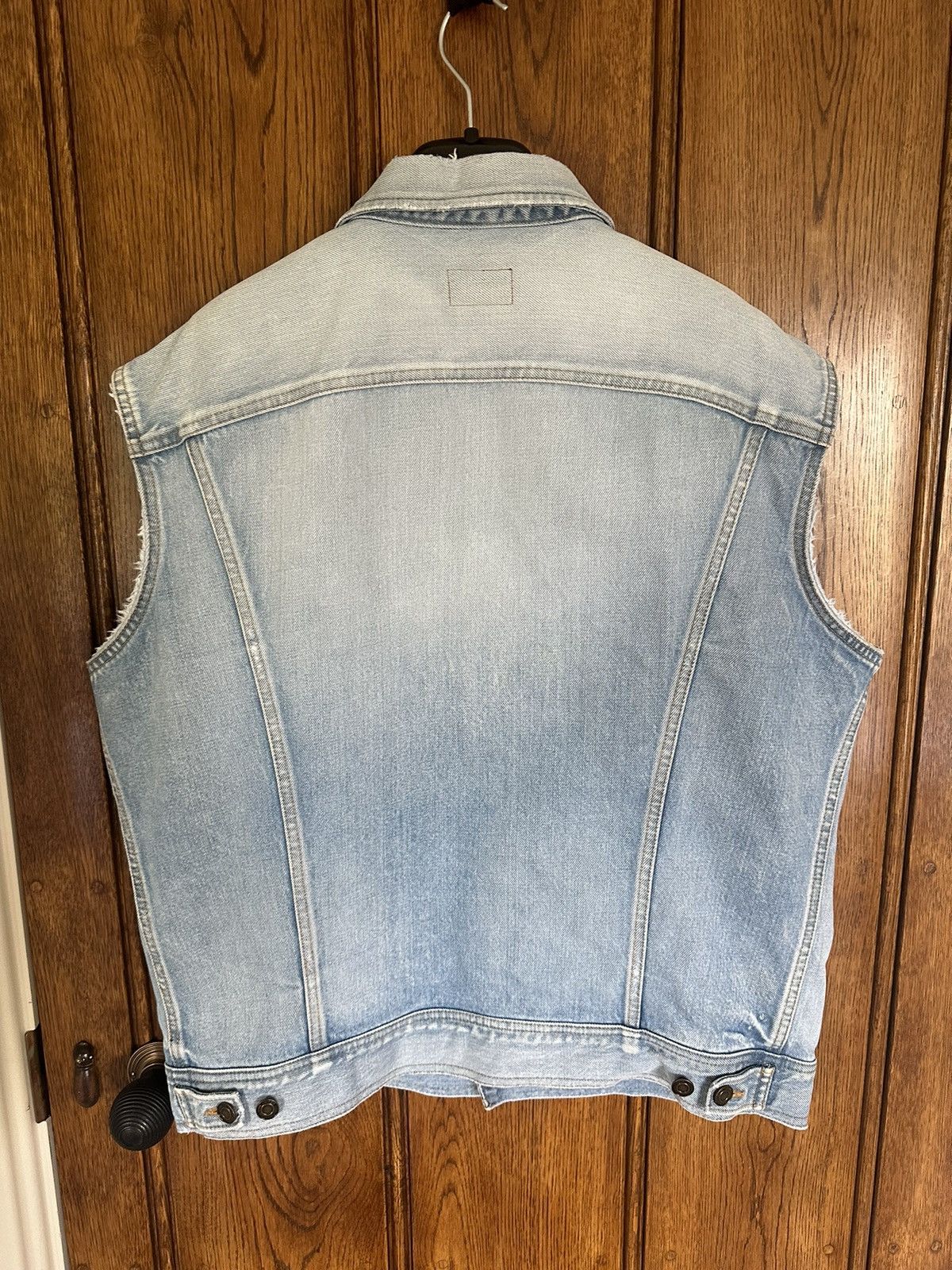 Saint Laurent Paris Ss16 Surf Sound Saint Laurent grail sleeveless denim jacket Size US XL / EU 56 / 4 - 16 Thumbnail
