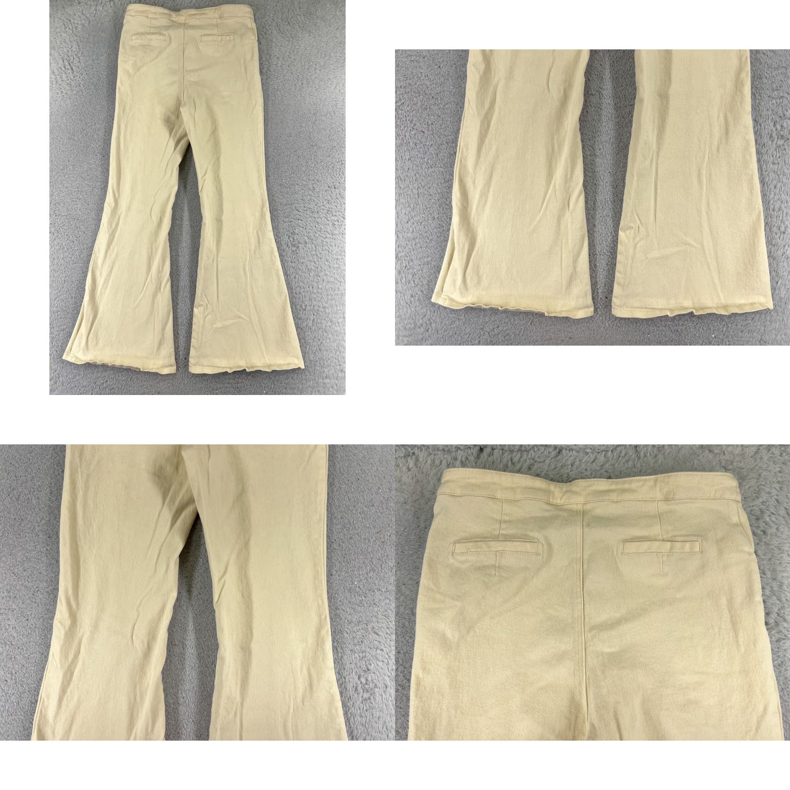 Vintage West Of Melrose Jeans Womens Flared Pants Yellow Denim 27x29 High Rise 27 Inseam 5-Pocket Cotton Blend Vintage No Rise Regular Size L Womens Jeans Size 36" / US 14 / IT 50 - 9 Thumbnail