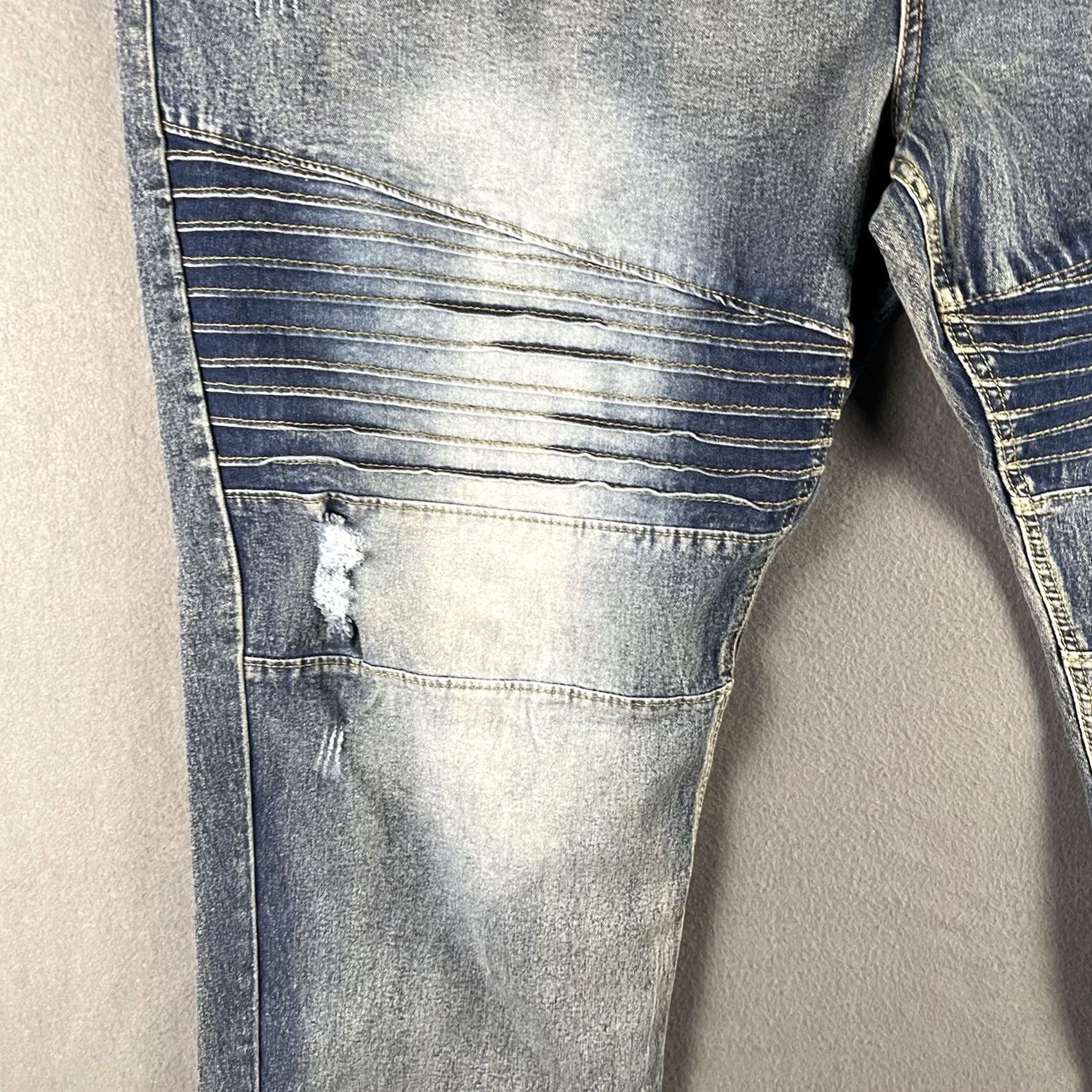 Southpole Southpole Jeans 48 Stretch Acid Wash Moto Distressed 5-Pocket Denim Men’s Jeans Y2K Vintage Not Applicable Size US 32 / EU 48 - 5 Thumbnail