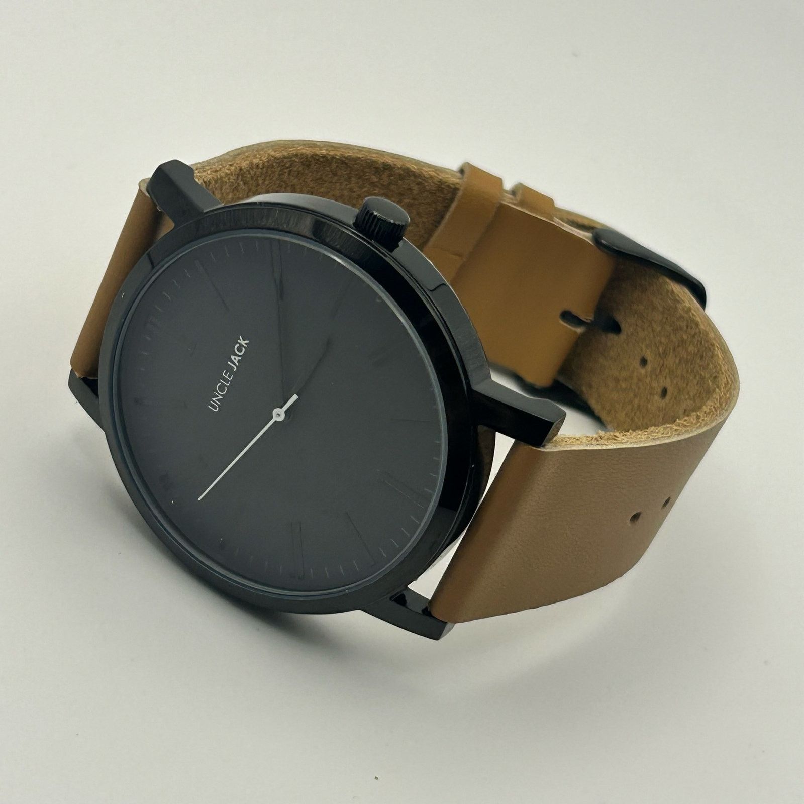 Other Uncle Jack Black Case Tan Genuine Leather Men’s Watch Size ONE SIZE - 4 Thumbnail