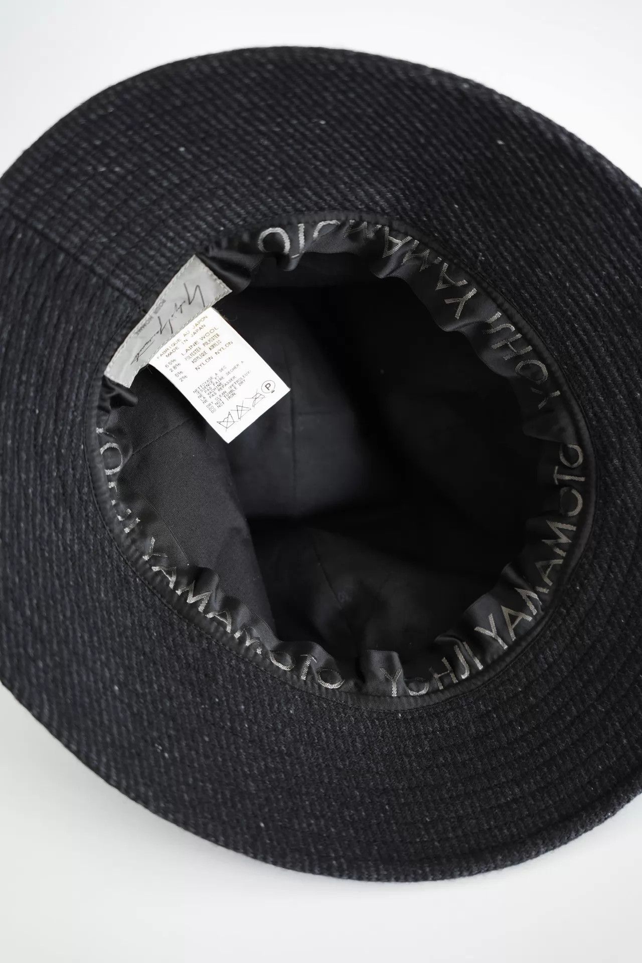 Yohji Yamamoto Yohji Yamamoto 15AW Mens Black Tweed Wool Fedora Size ONE SIZE - 6 Thumbnail