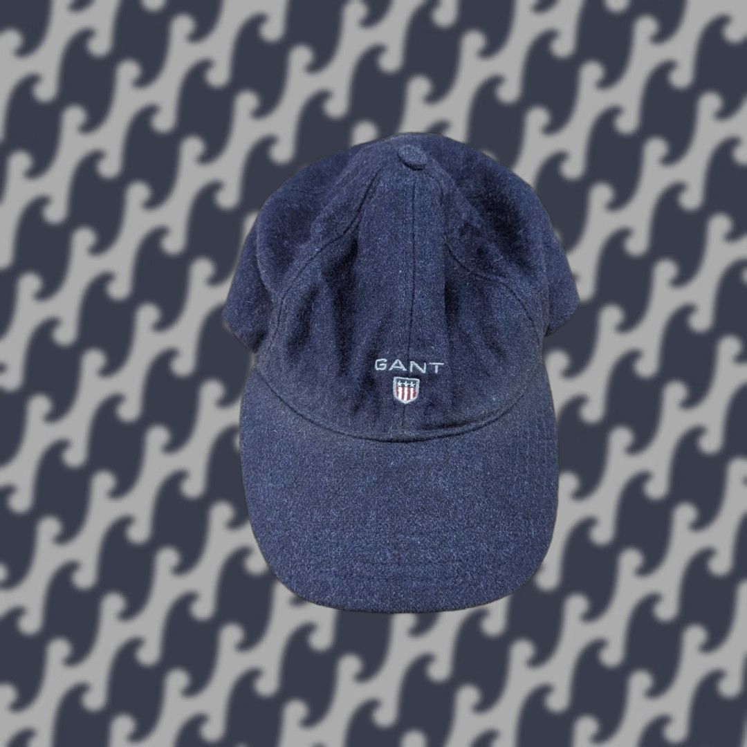 Gant VINTAGE GANT USA Baseball Cap One Size Wool Viscose Blue Adjustable Mens Hat Size ONE SIZE - 1 Thumbnail