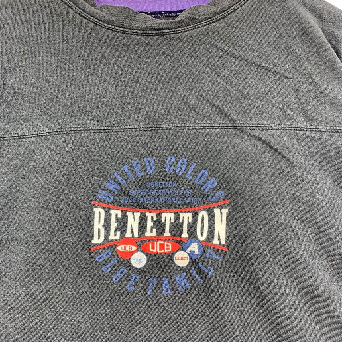 Benetton Vintage BENETTON BLUE FAMILY Italy Ucob Long Sleeve Tshirt Size US M / EU 48-50 / 2 - 3 Thumbnail