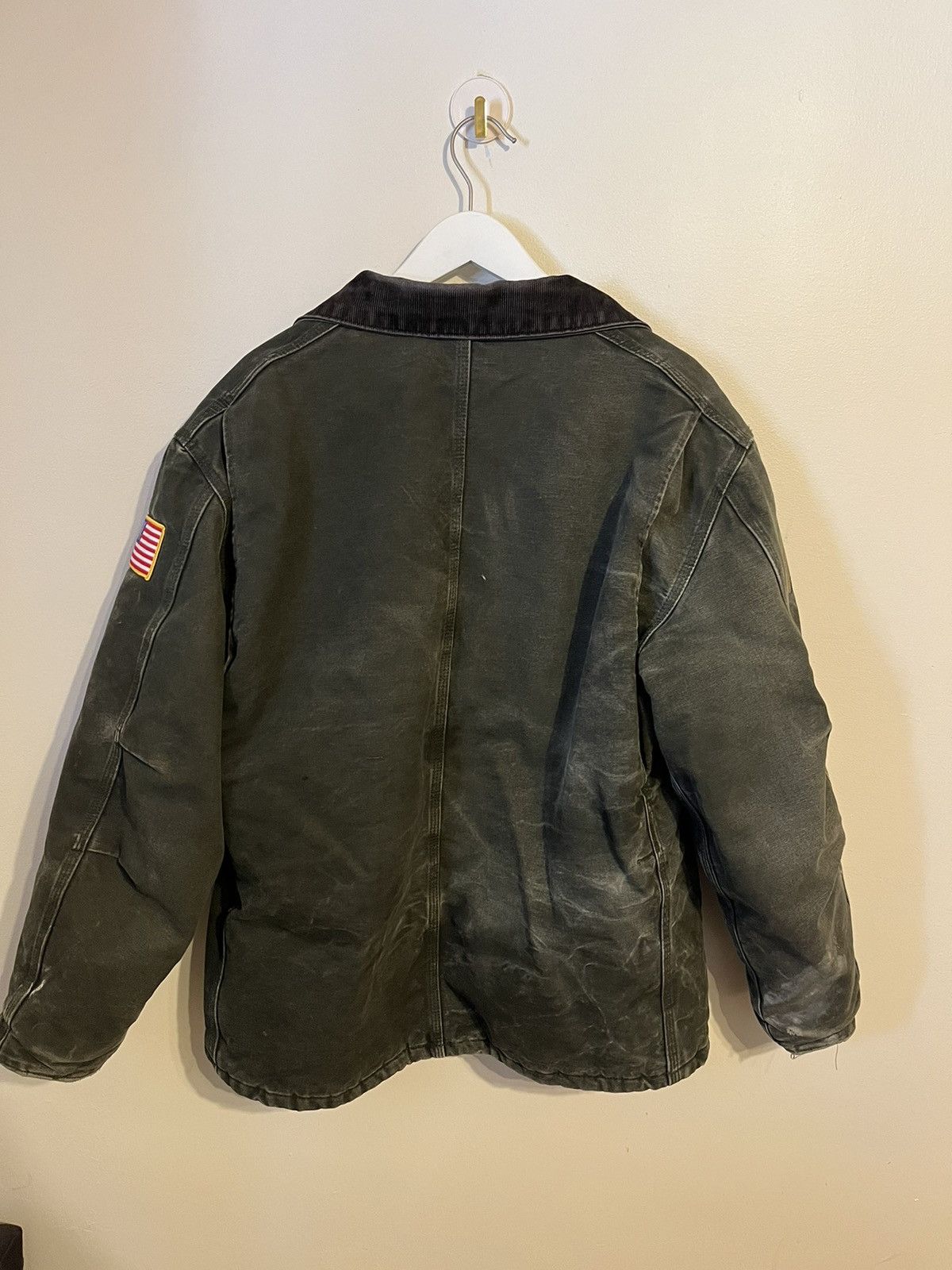 Carhartt × Japanese Brand × Vintage Vintage Carhartt Men's Green Distressed Coat Regular Faded Size US L / EU 52-54 / 3 - 7 Thumbnail