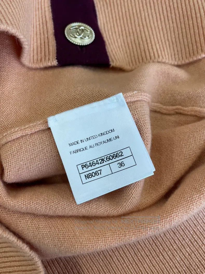 Chanel Chanel Orange cashmere knitted short sleeves Size XS / US 0-2 / IT 36-38 - 5 Thumbnail