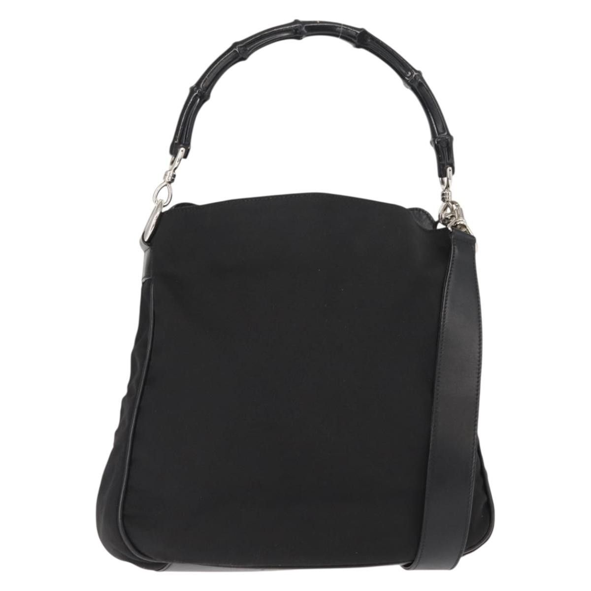 Gucci Gucci Vintage Bamboo Shoulder Bag Nylon Size ONE SIZE - 1 Thumbnail