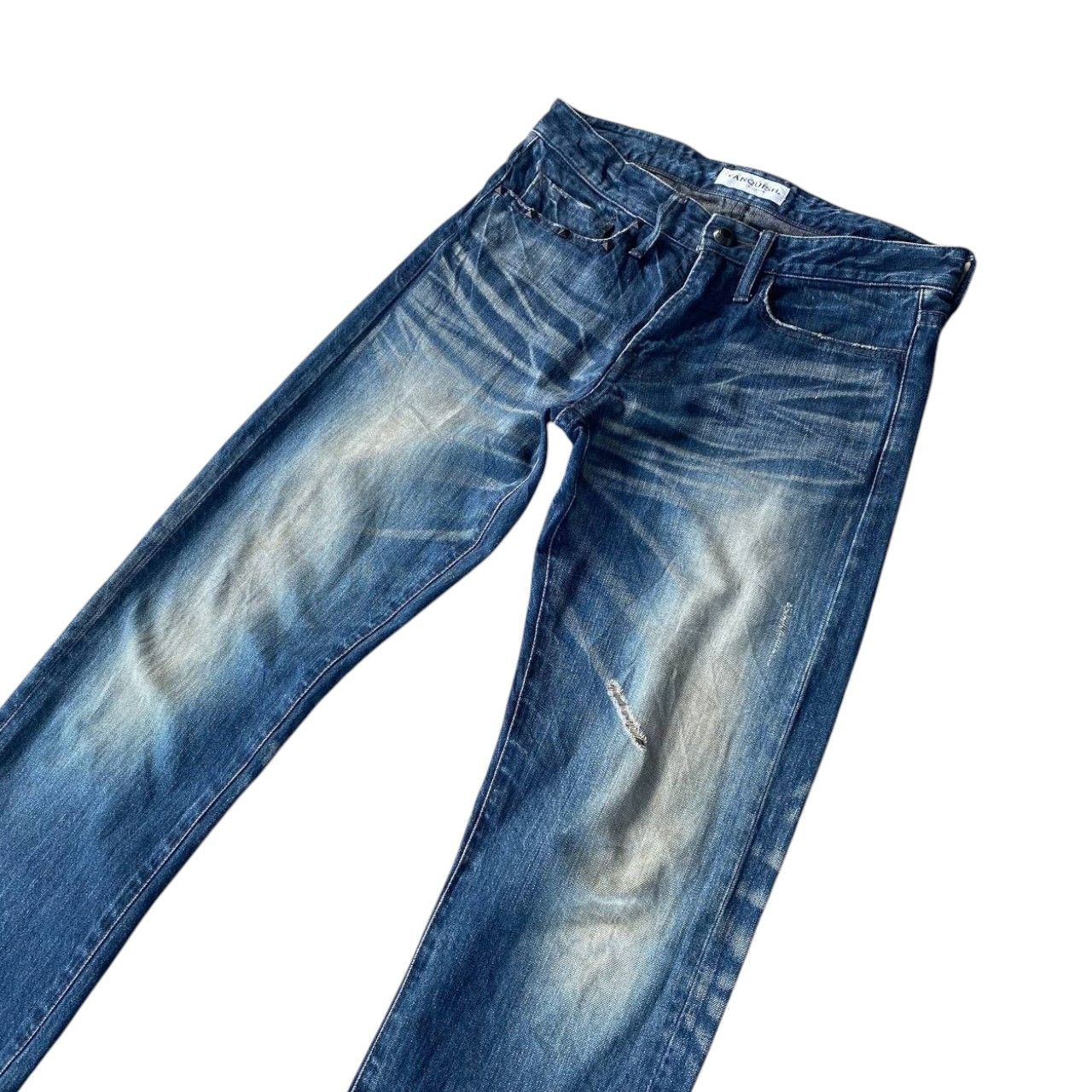 Ryoko Rain RYO ISHIKAWA BY VANQUISH TOKYO JAPAN DISTRESSED BLUEWASH Size US 28 / EU 44 - 5 Thumbnail