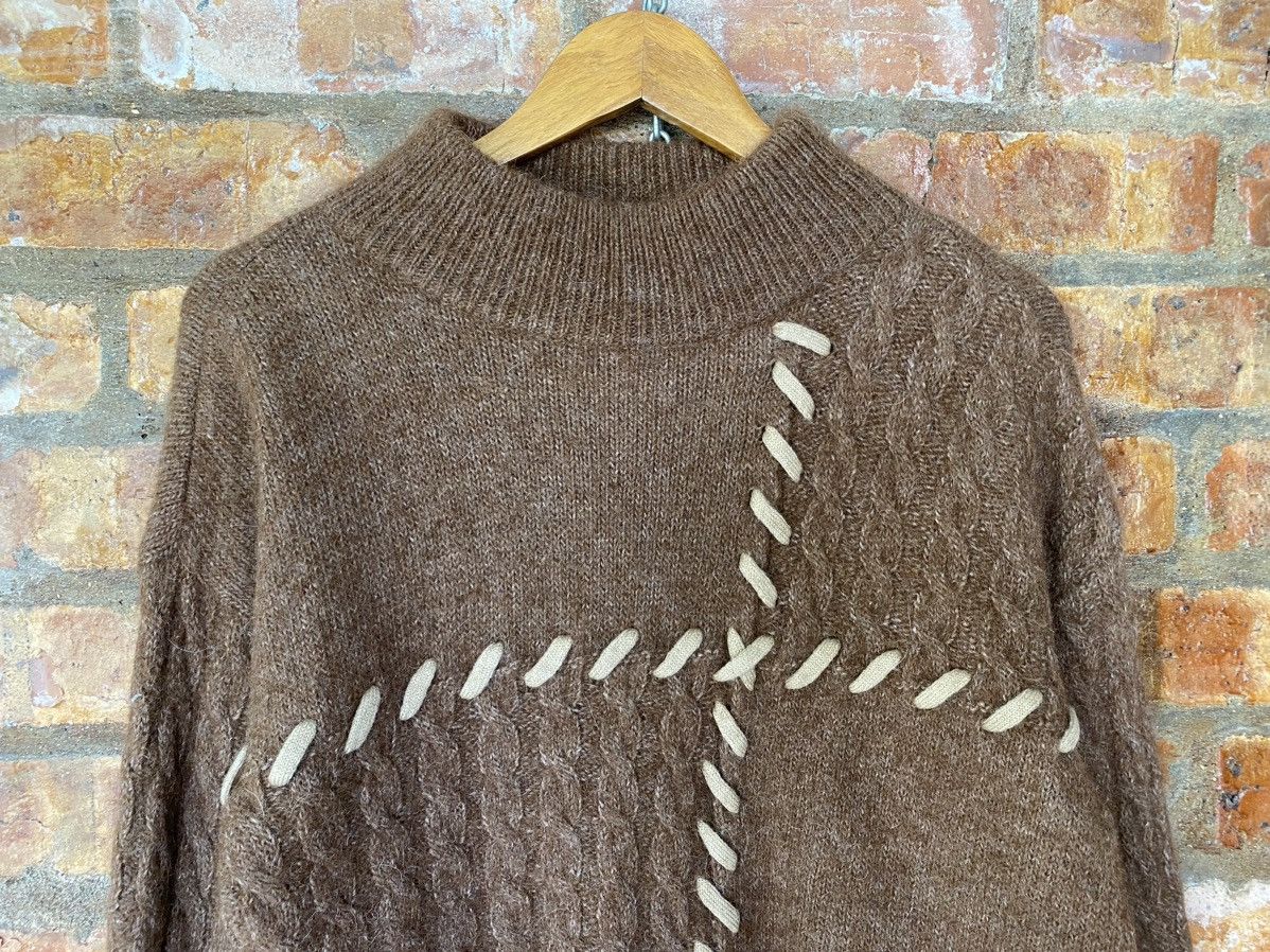 Chloe Vtg Chloe cross Lace cable Knit Made in Japan Size L / US 10 / IT 46 - 3 Thumbnail