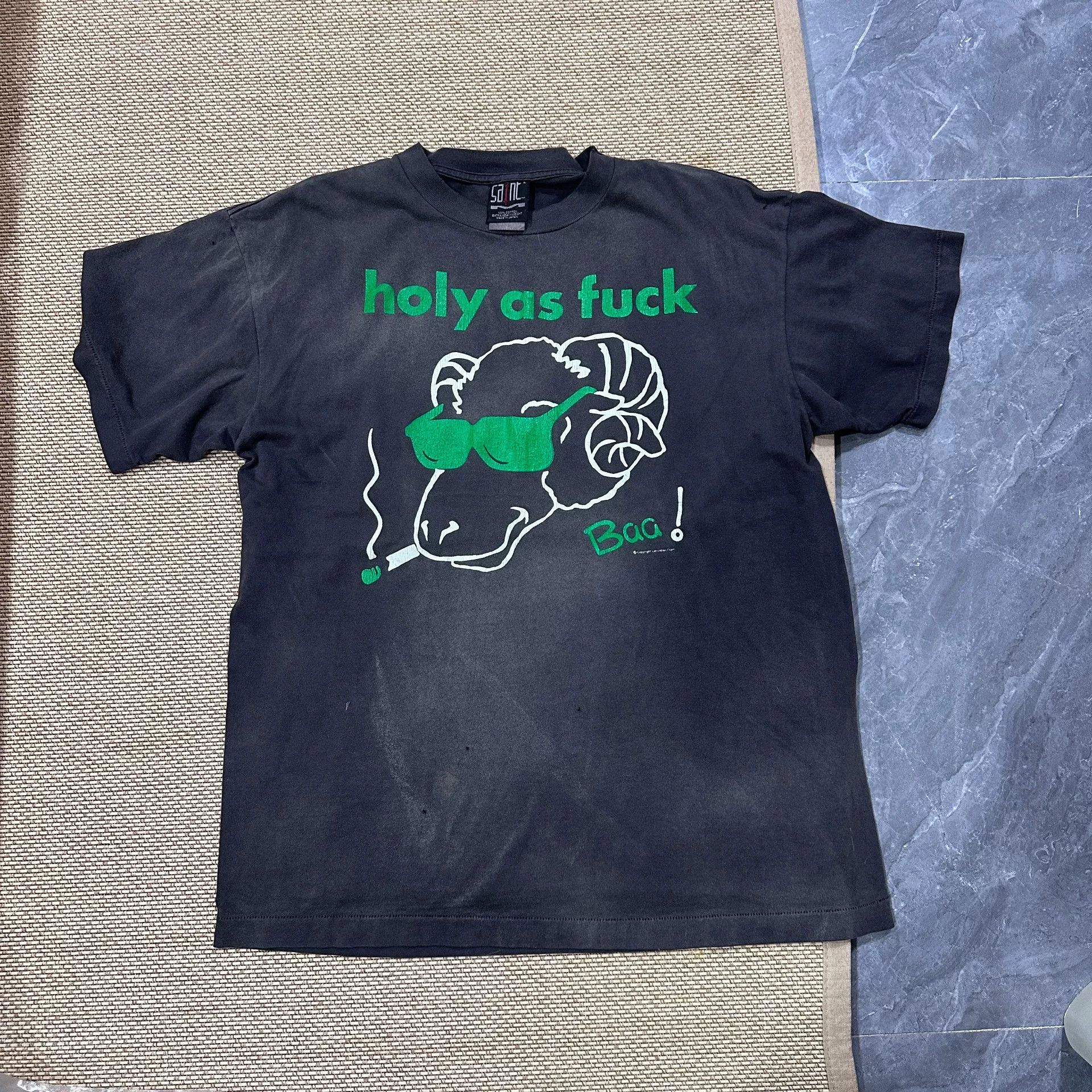 Saint Michael Saint Michael Vintage Black Green T-Shirt Size US L / EU 52-54 / 3 - 1 Thumbnail