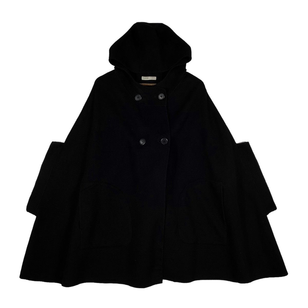 Tsumori Chisato Vintage Tsumori Chisato Hooded Wool Cape Coat Size M / US 6-8 / IT 42-44 - 7 Thumbnail