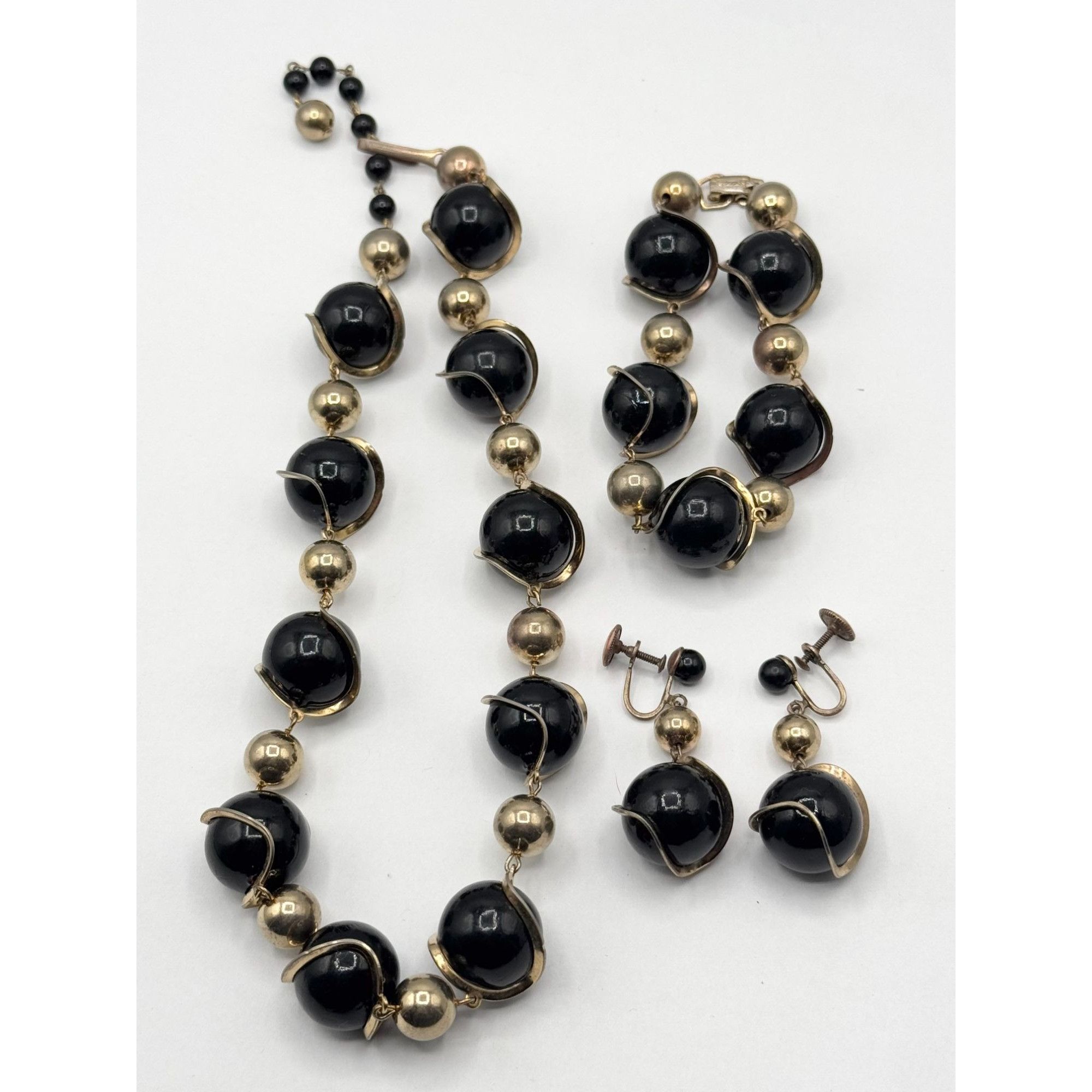 Vintage Vintage Coro MCM wrapped beads necklace bracelet & earrings Size ONE SIZE - 5 Thumbnail