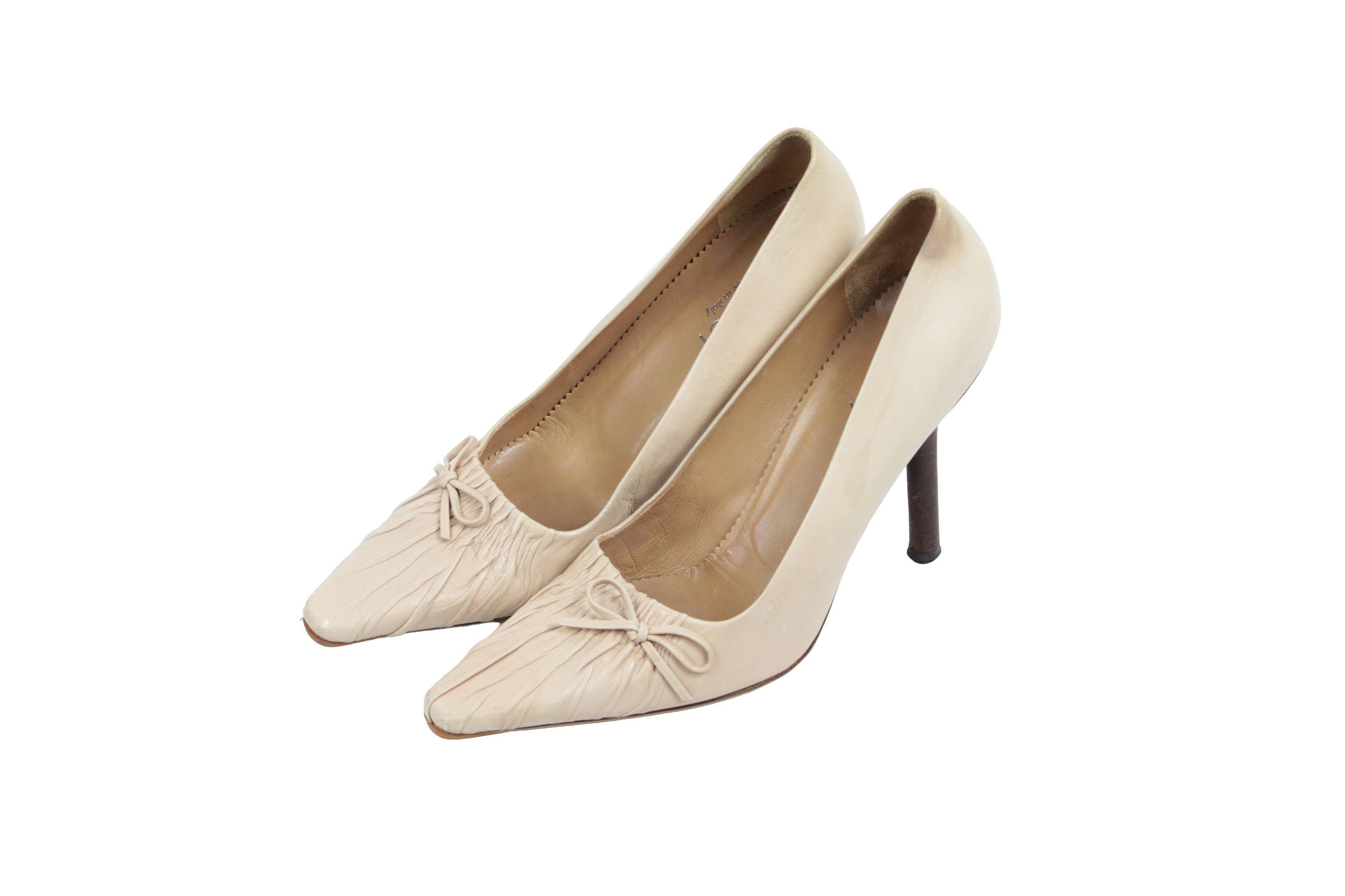 Gucci F/W99 Tom Ford Era Crinkle Bow Pumps Vintage Size US 7 / IT 37 - 3 Thumbnail